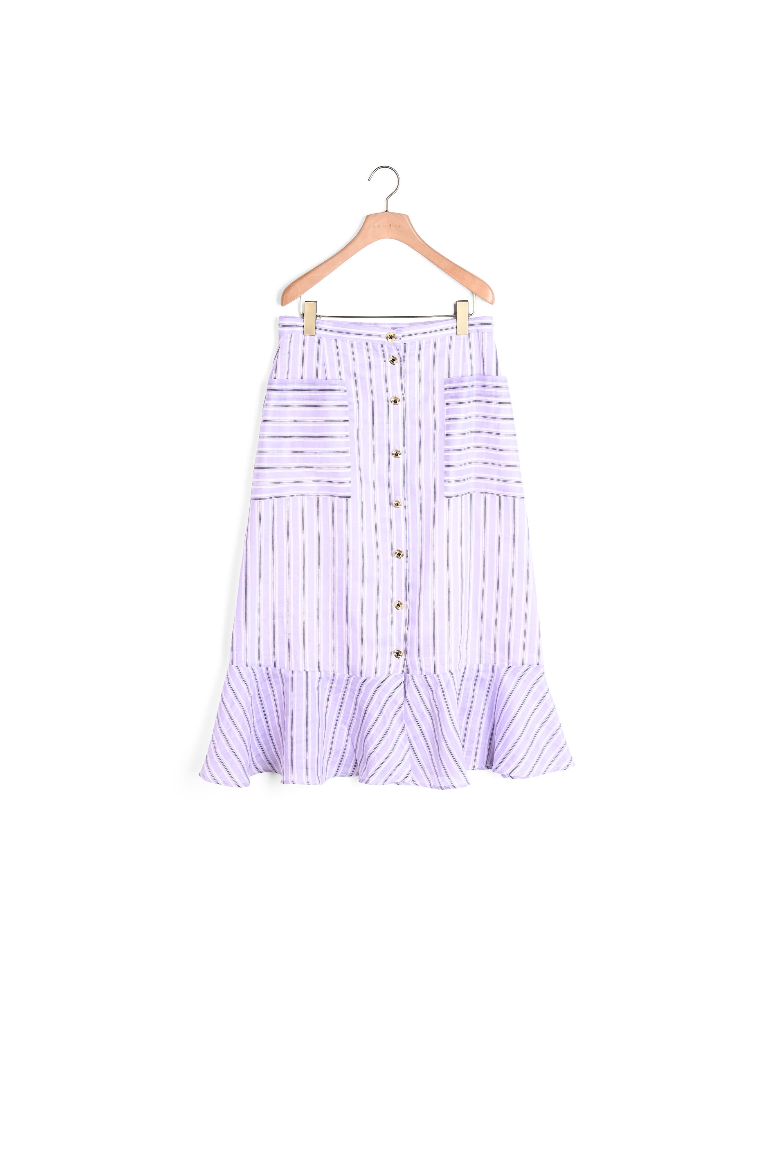 Jupe évasée à rayures Sandro seconde main