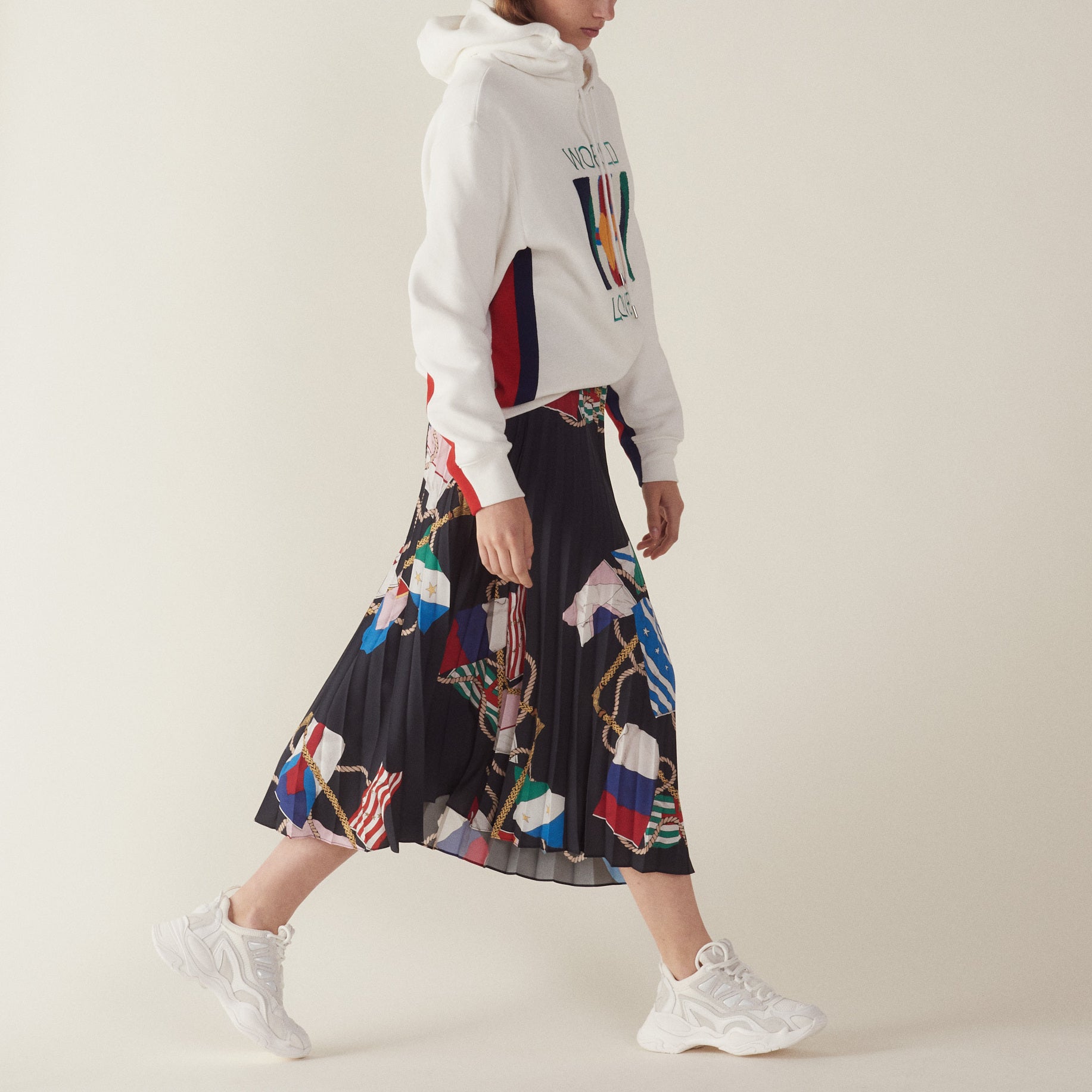 Jupe plissée imprimée Sandro seconde main