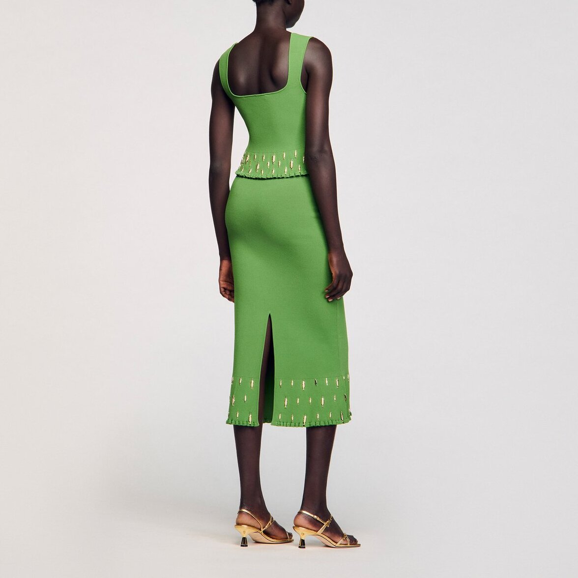 Top en maille à pampille Sandro seconde main