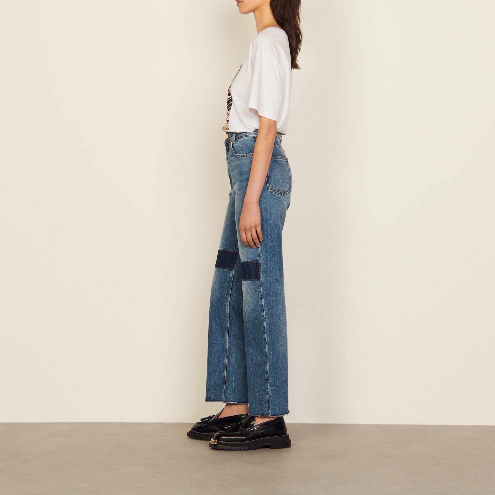 Jean avec patchs aux genoux Sandro seconde main