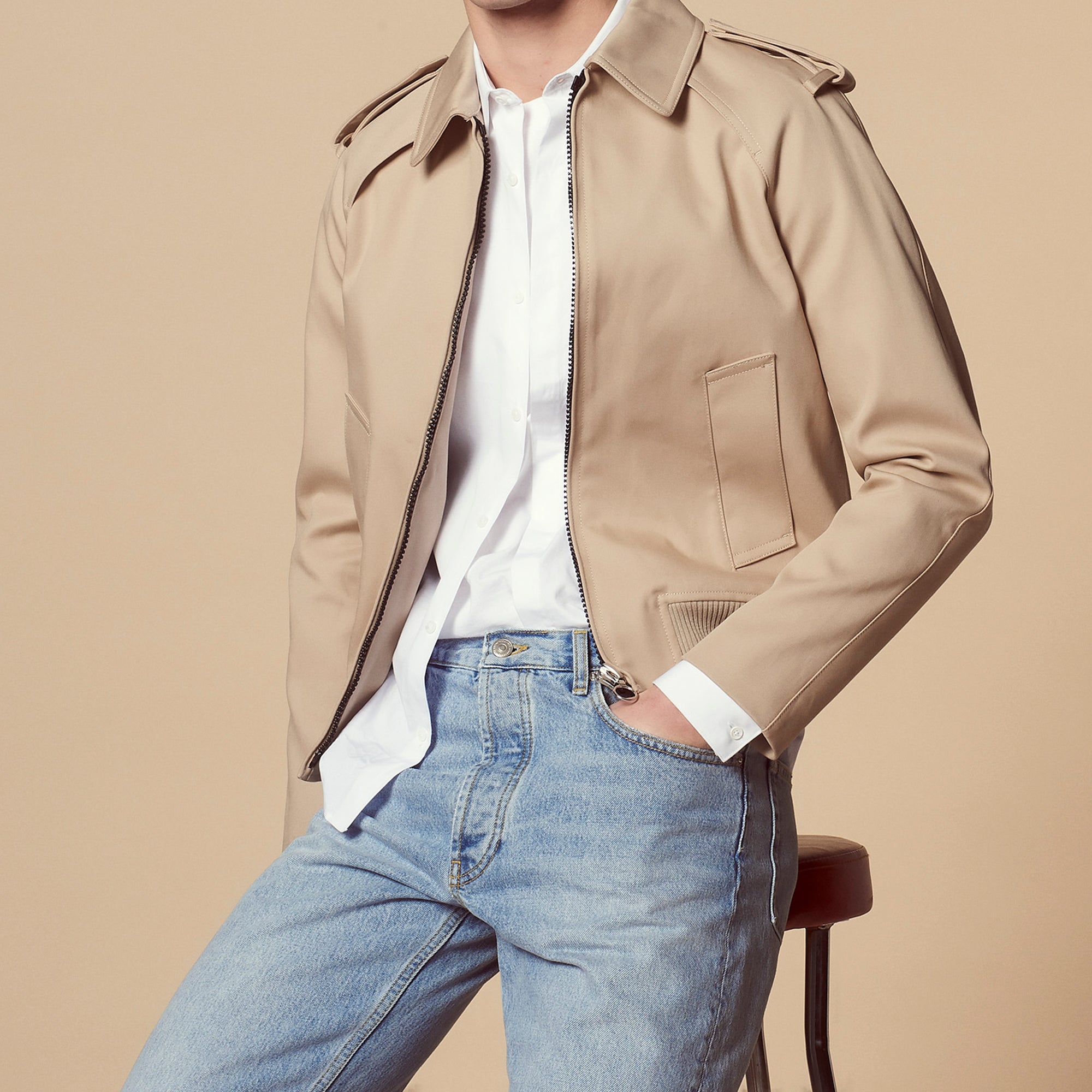 Blouson zippé type Harrington Sandro seconde main