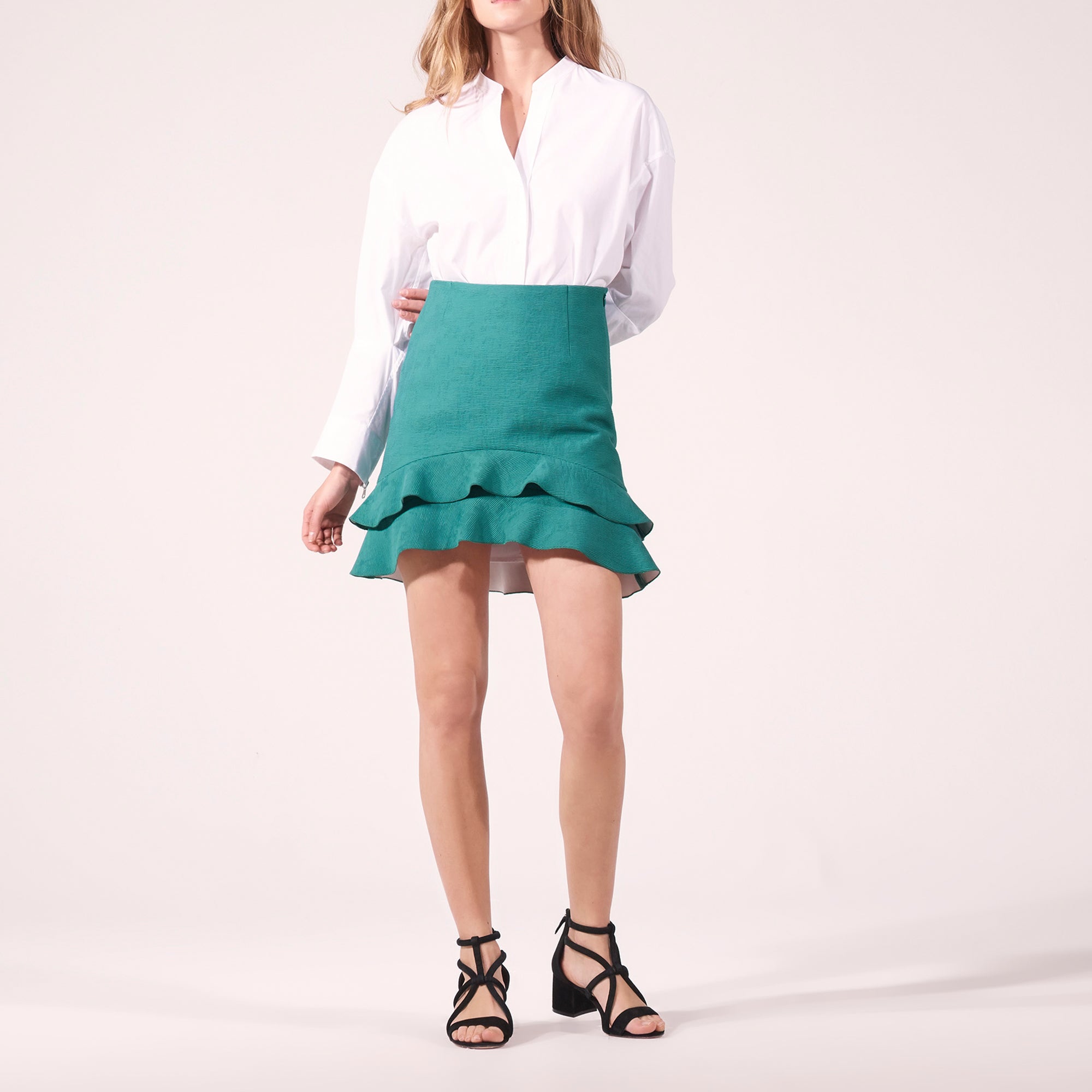 Jupe avec deux volants en bas Sandro seconde main