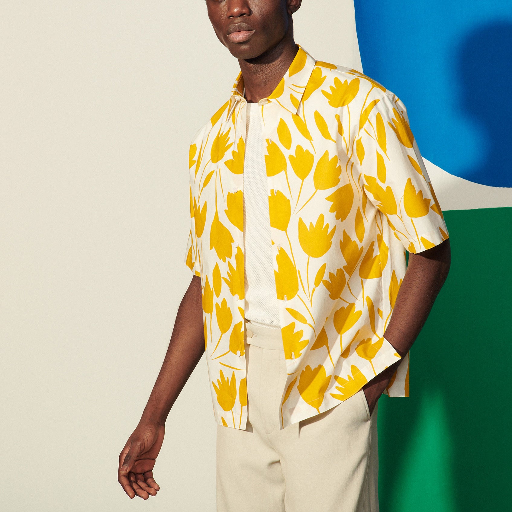 Chemise  imprimée à manches courtes Sandro seconde main