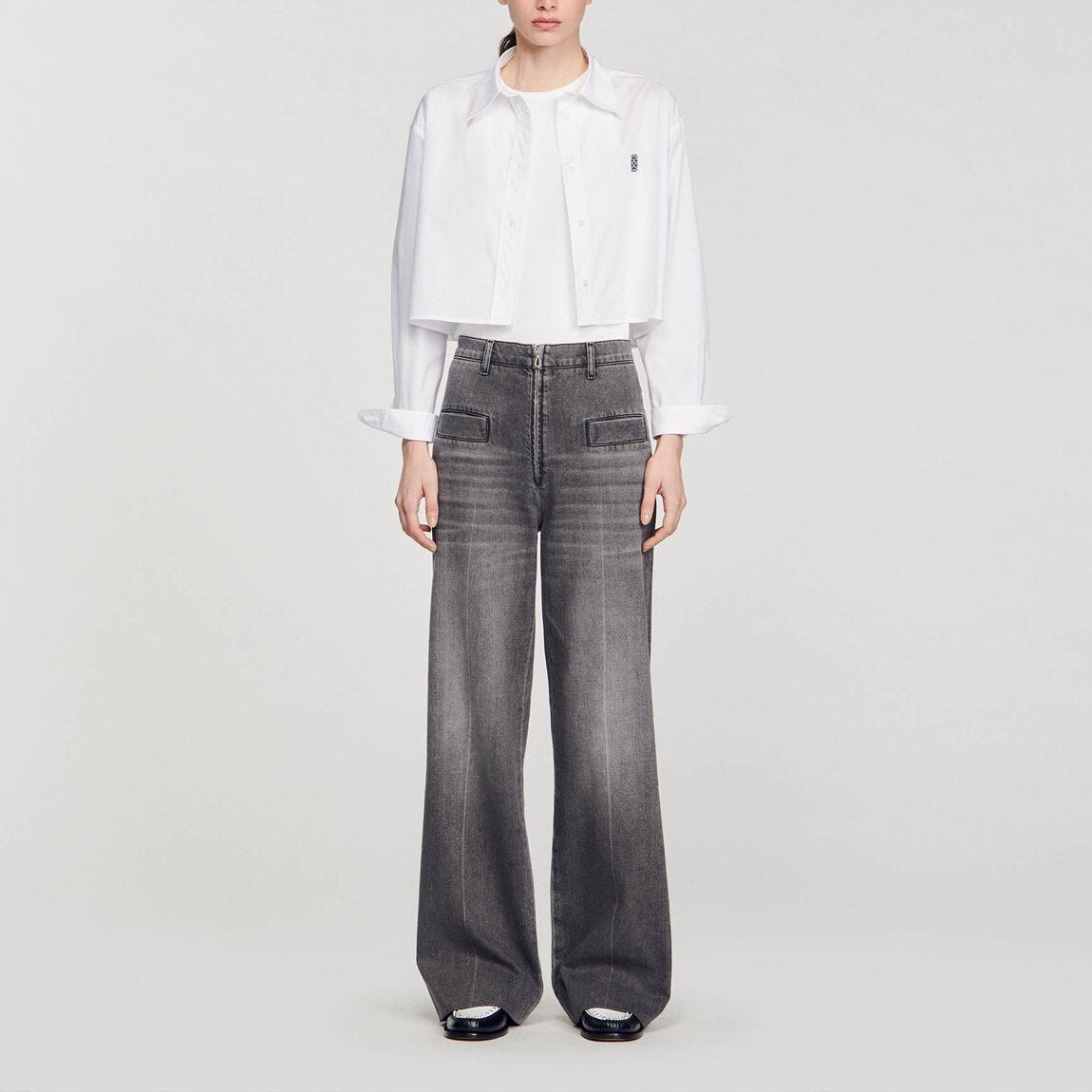 Jean délavé évasé Sandro seconde main