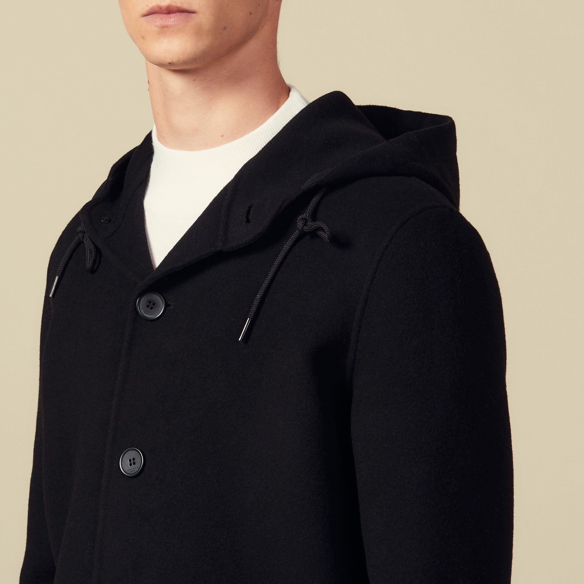 Parka en laine double face Sandro seconde main