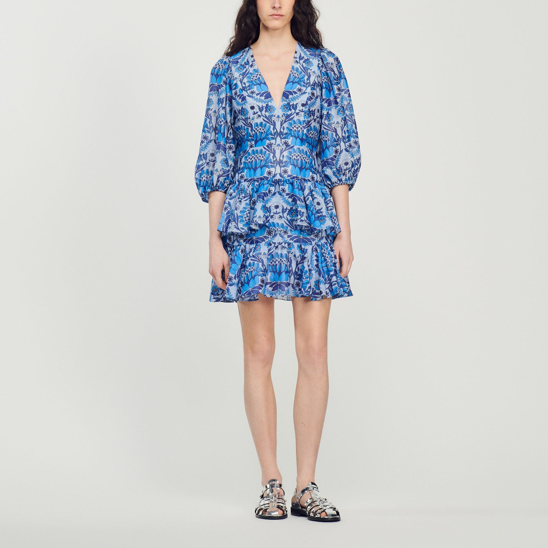 Robe courte imprimé foulard Sandro seconde main