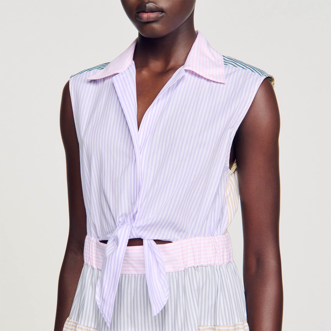 Robe longue patchwork Sandro seconde main