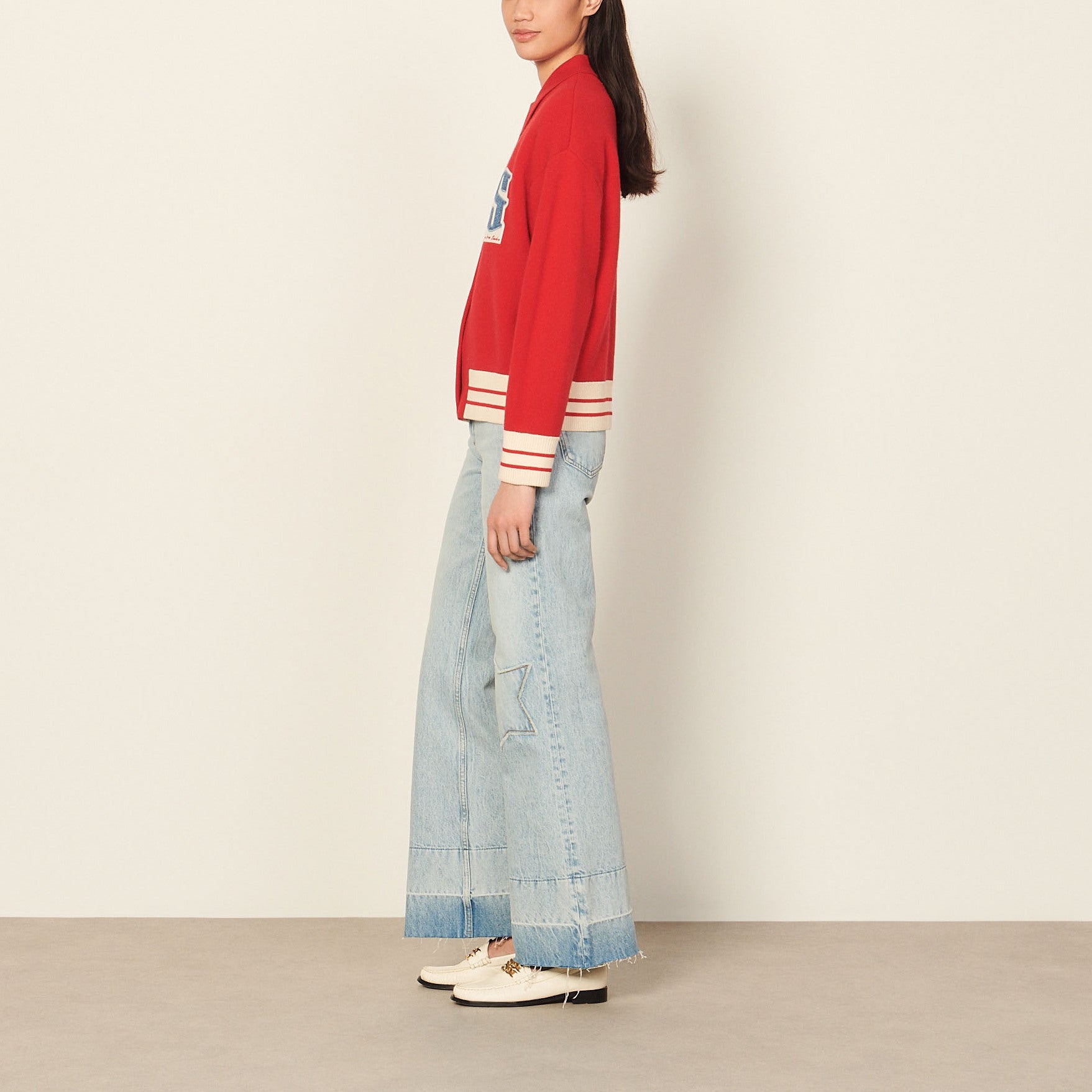 Cardi-coat avec patch Sandro seconde main