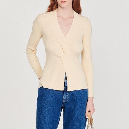 Pull twisté en Maille Sandro seconde main