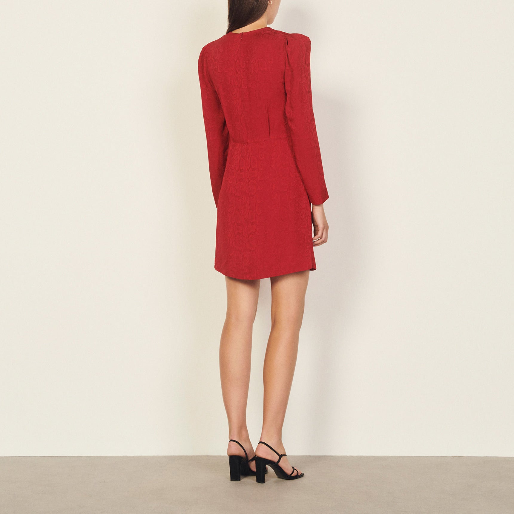 Robe courte en jacquard effet python Sandro seconde main