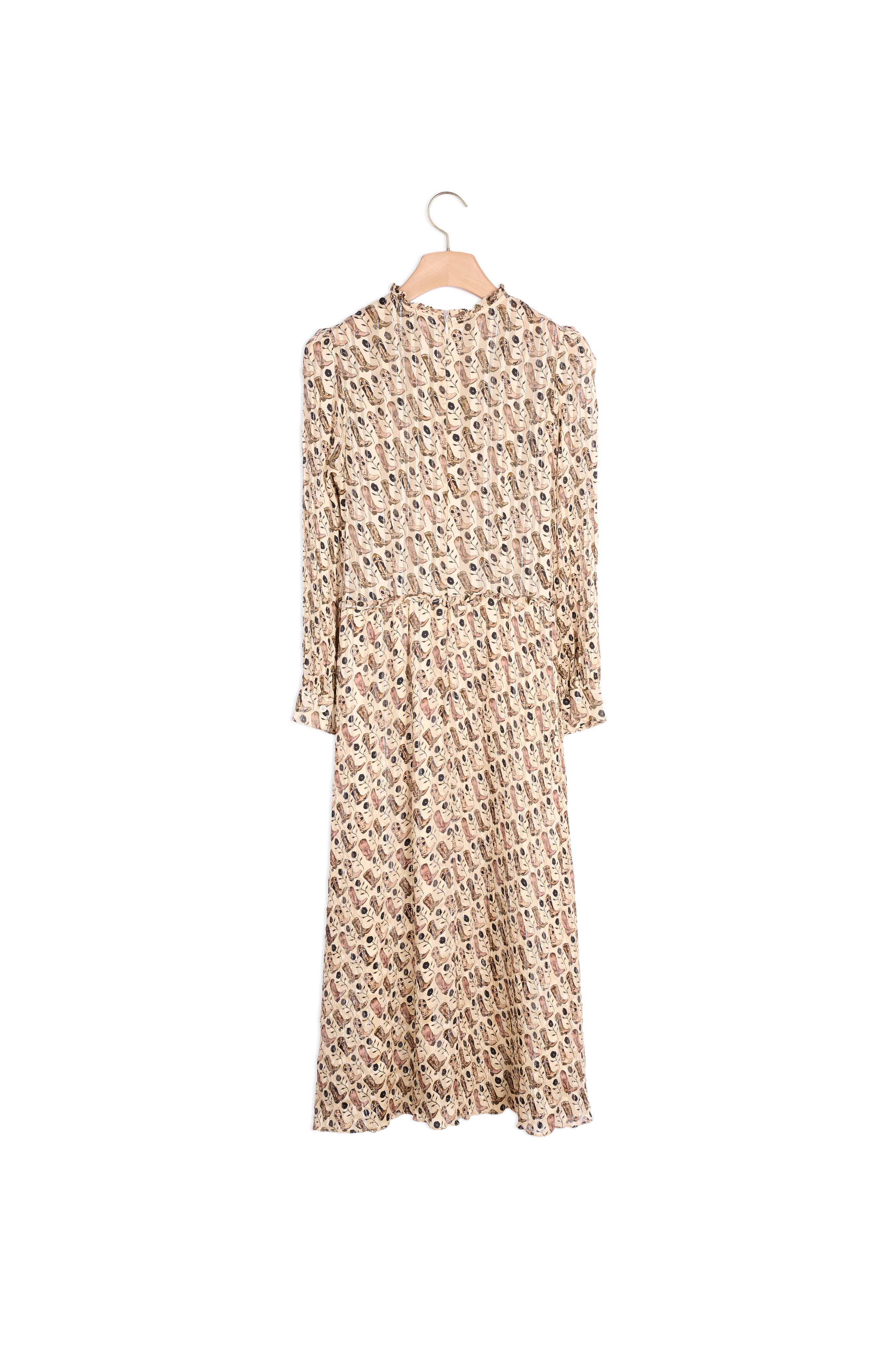 Robe midi en soie lurex imprimée Sandro seconde main