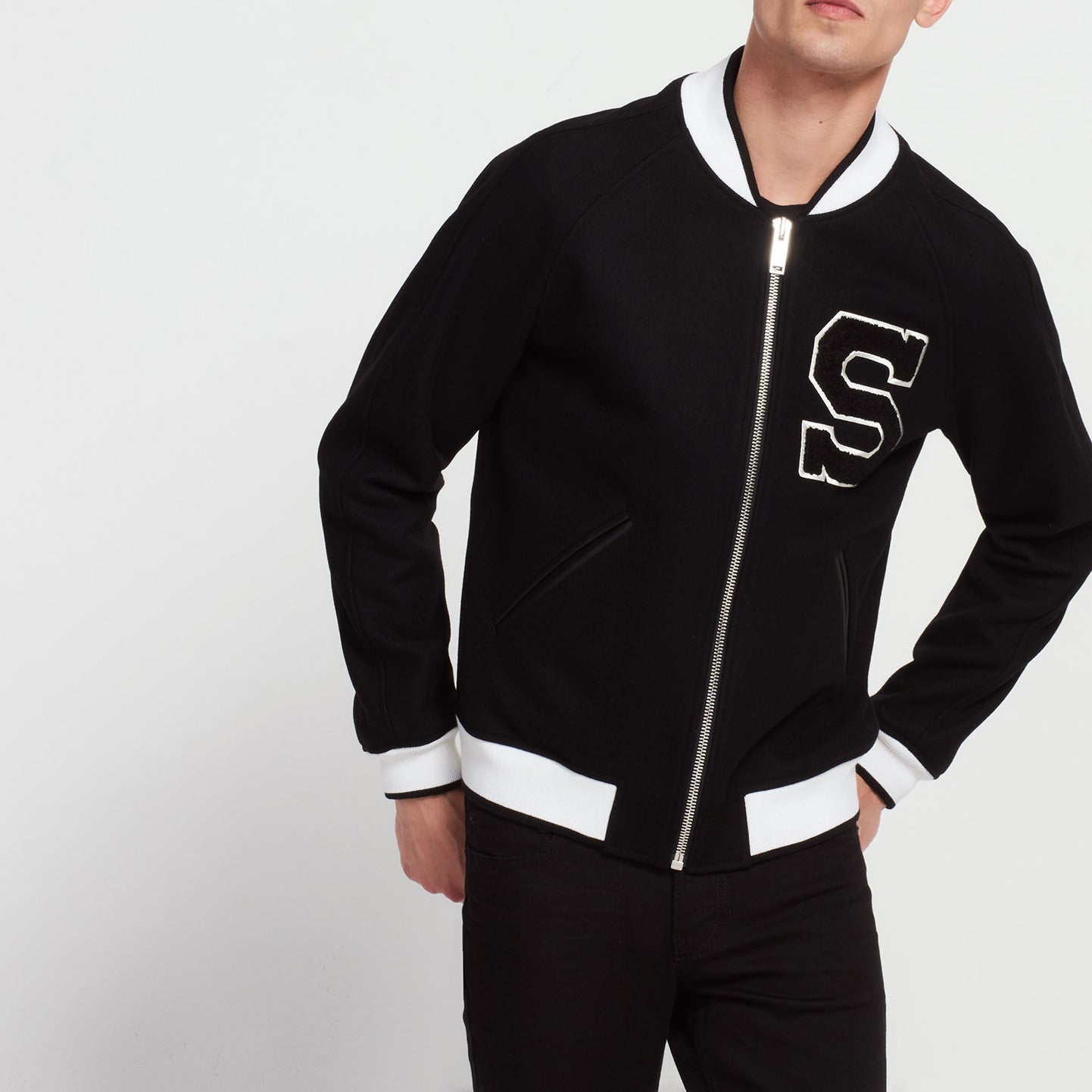 Blouson teddy à patch Sandro seconde main