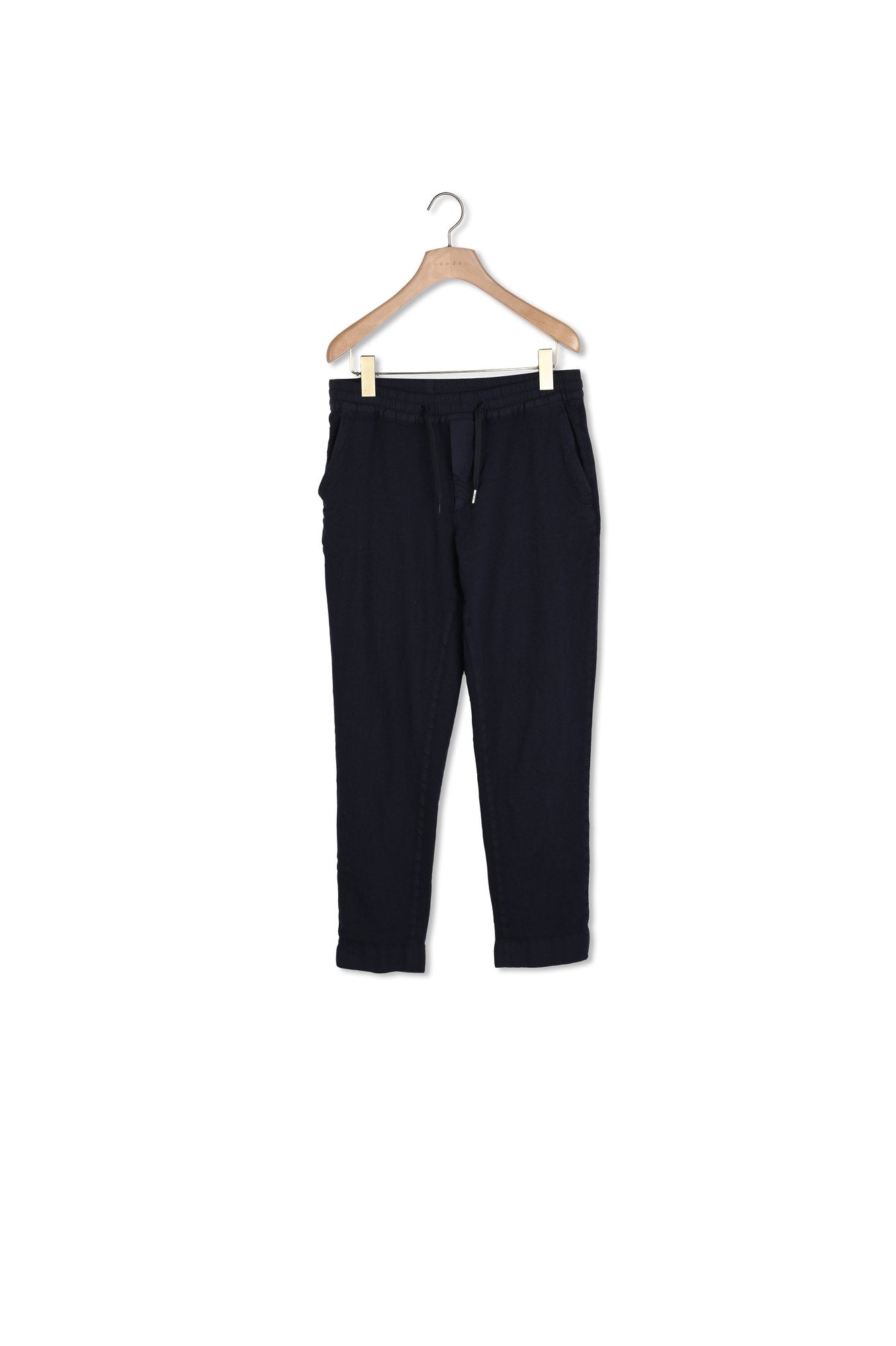 Pantalon en laine à taille élastiquée Sandro seconde main