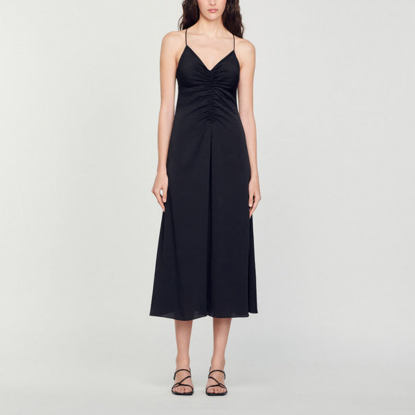 Robe longue à fines bretelles Sandro seconde main