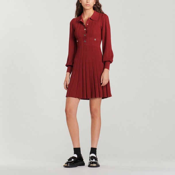 Robe en Maille plissée Sandro seconde main