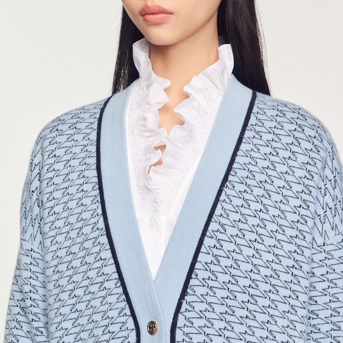 Cardicoat oversized imprimé Sandro seconde main