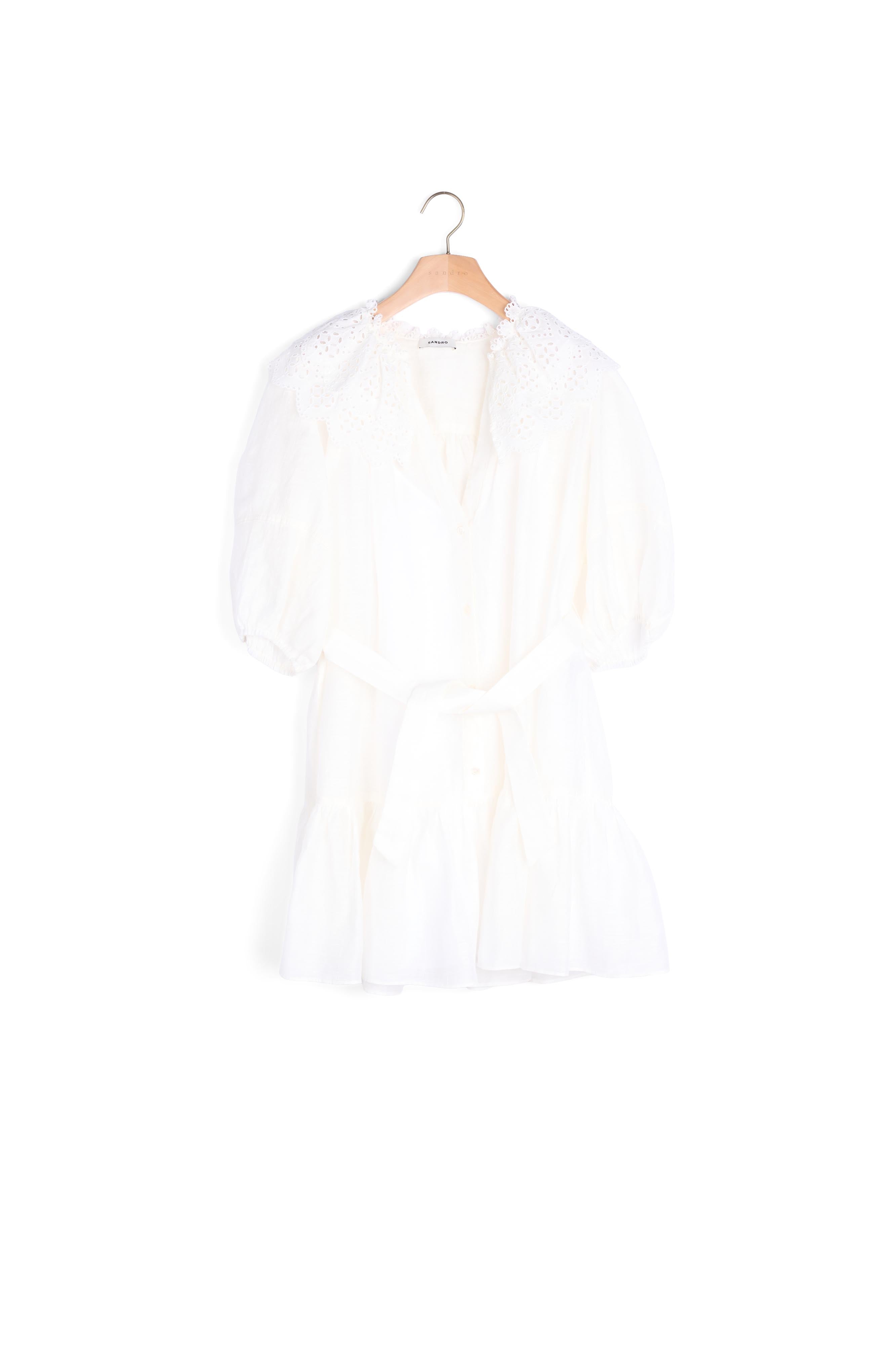 Robe courte en lin Sandro seconde main