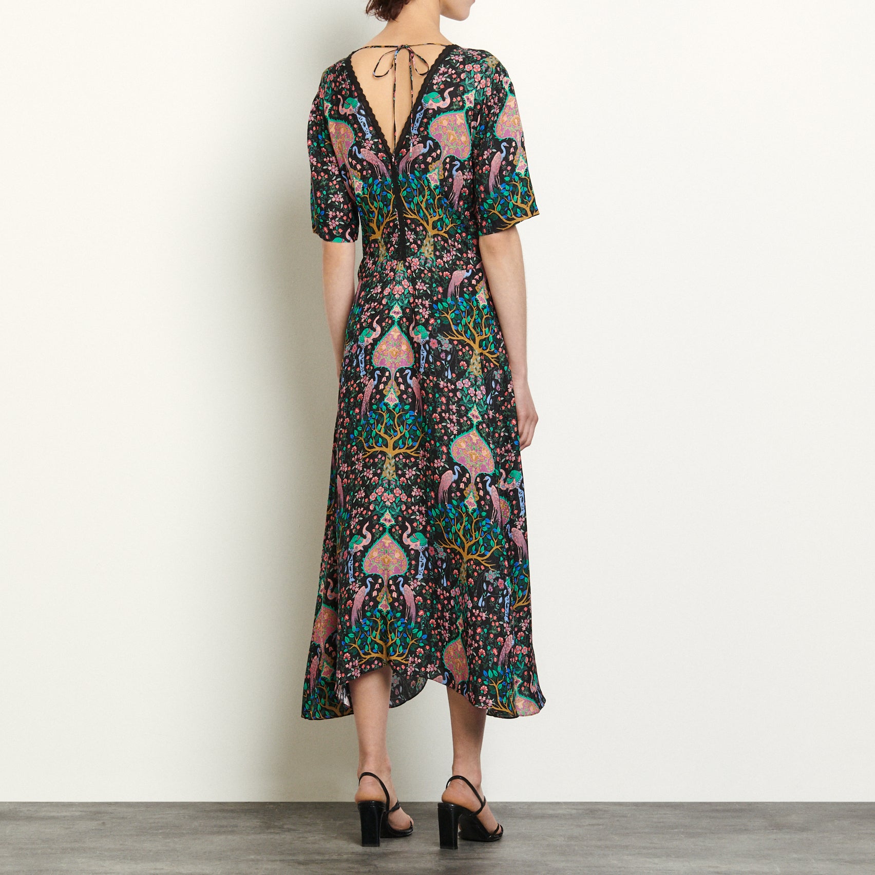 Robe longue en jacquard imprimé Sandro seconde main