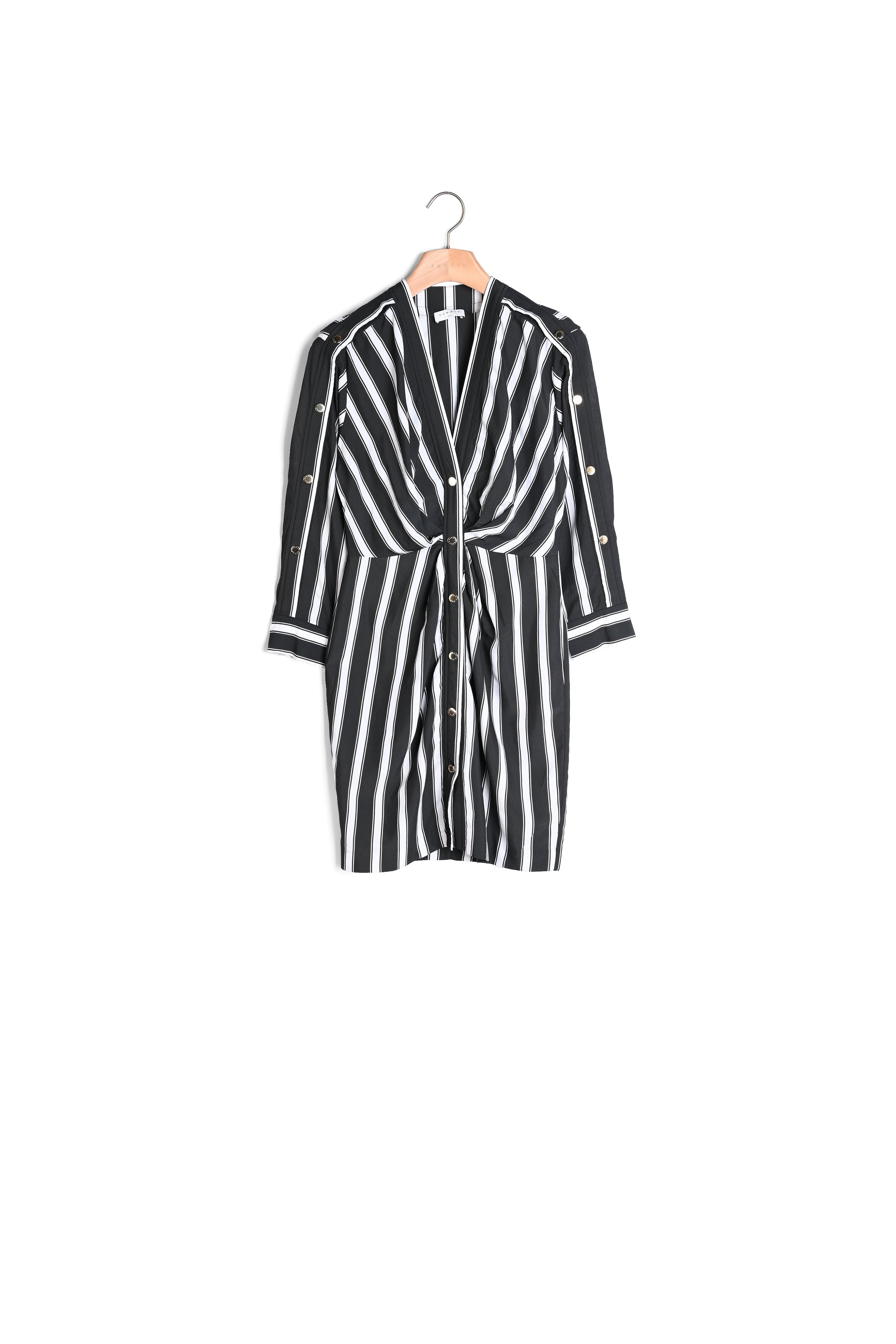 Robe courte rayée à encolure en V Sandro seconde main