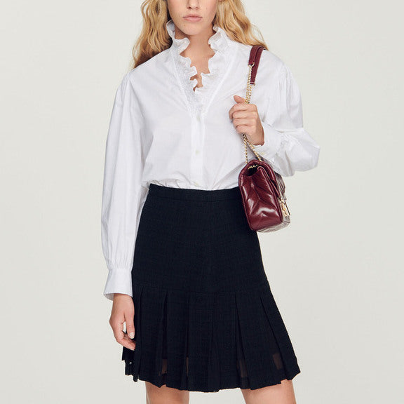 Chemise en coton à col fantaisie Sandro seconde main