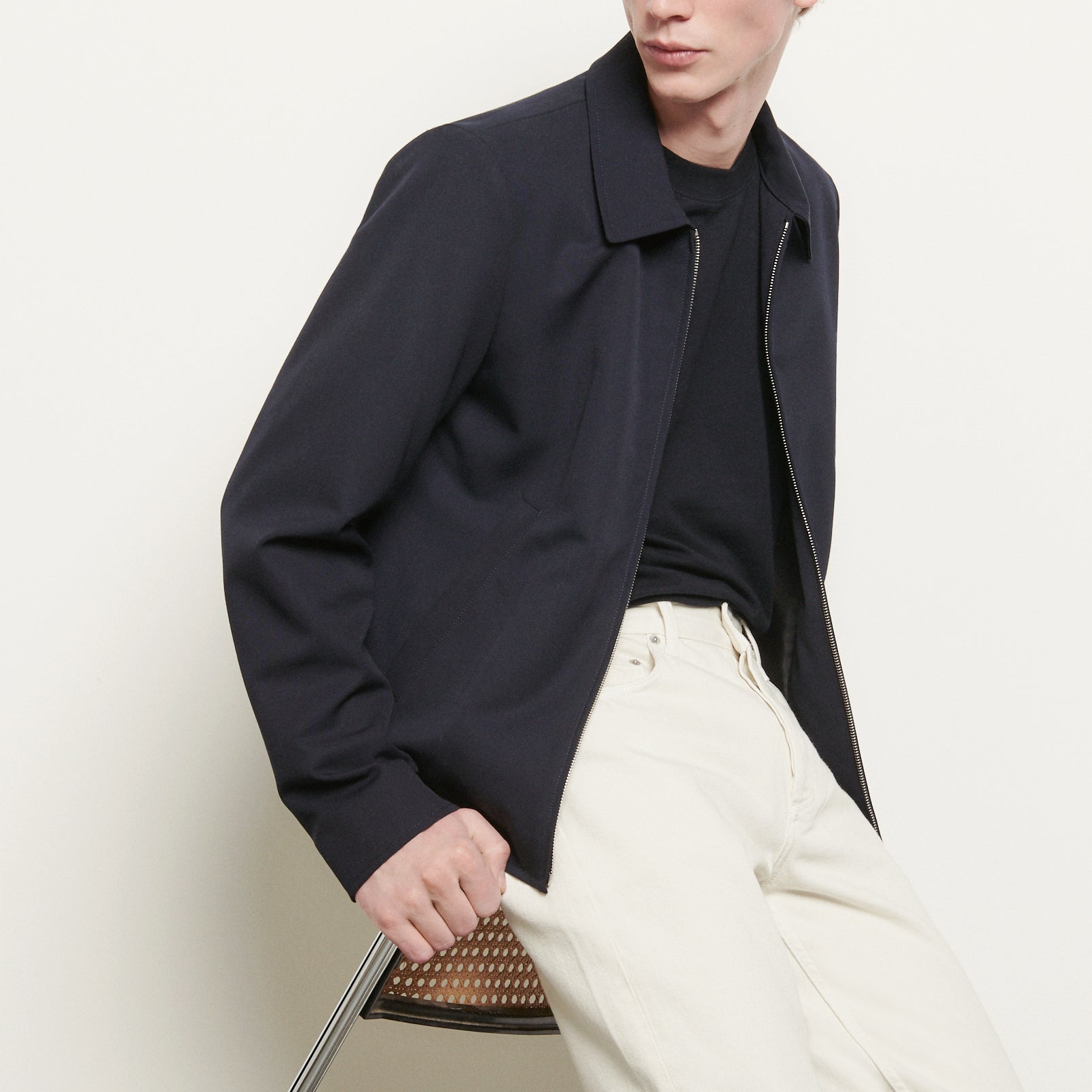 Blouson en laine à col Chemise Sandro seconde main