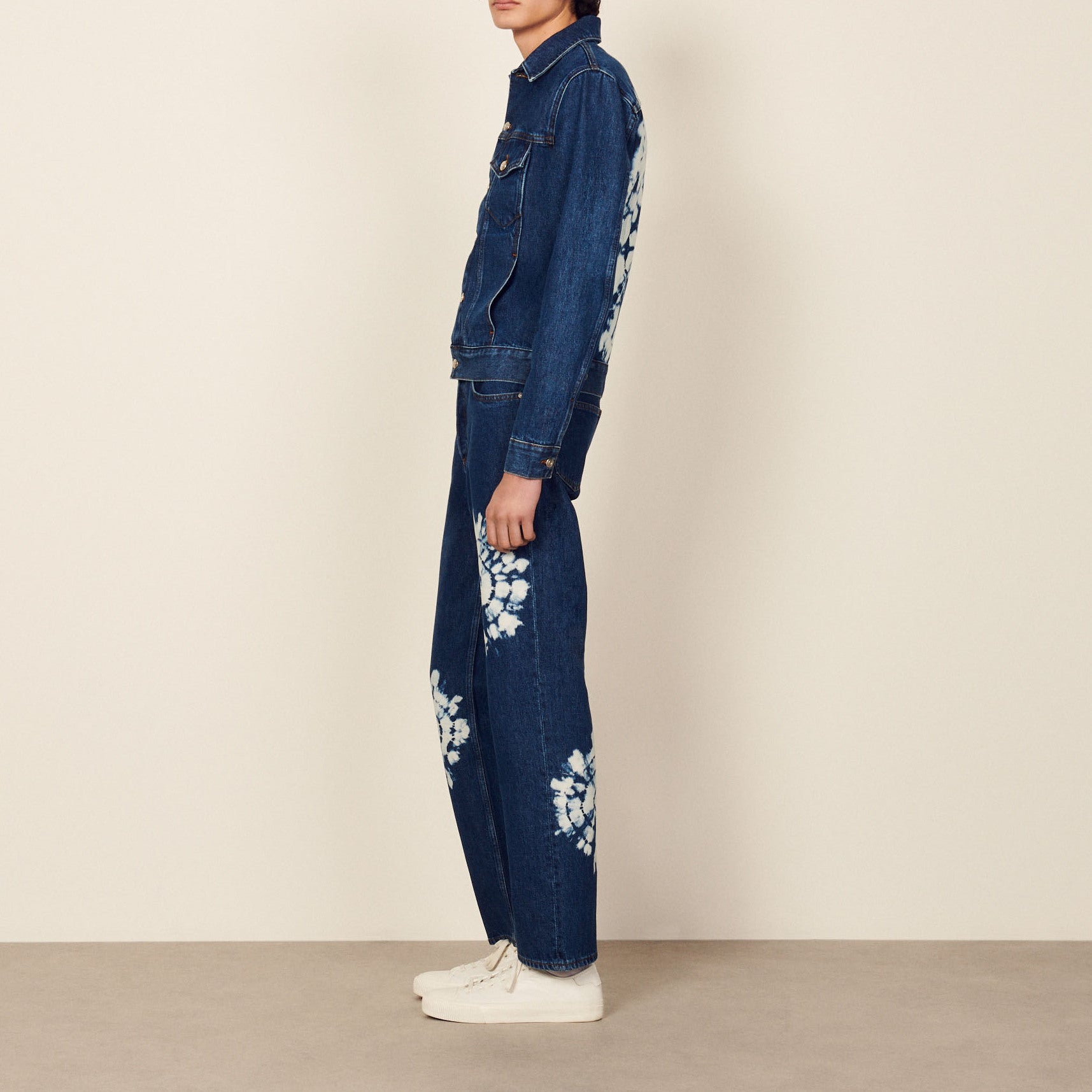 Blouson en Jean dos tie&dye Sandro seconde main