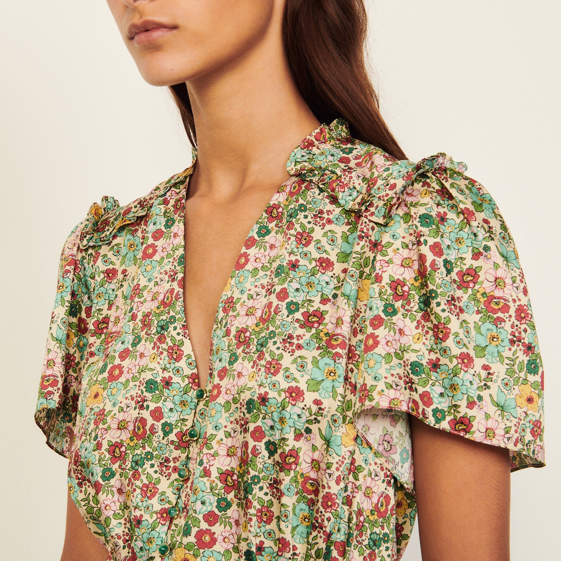 Robe courte imprimée Sandro seconde main