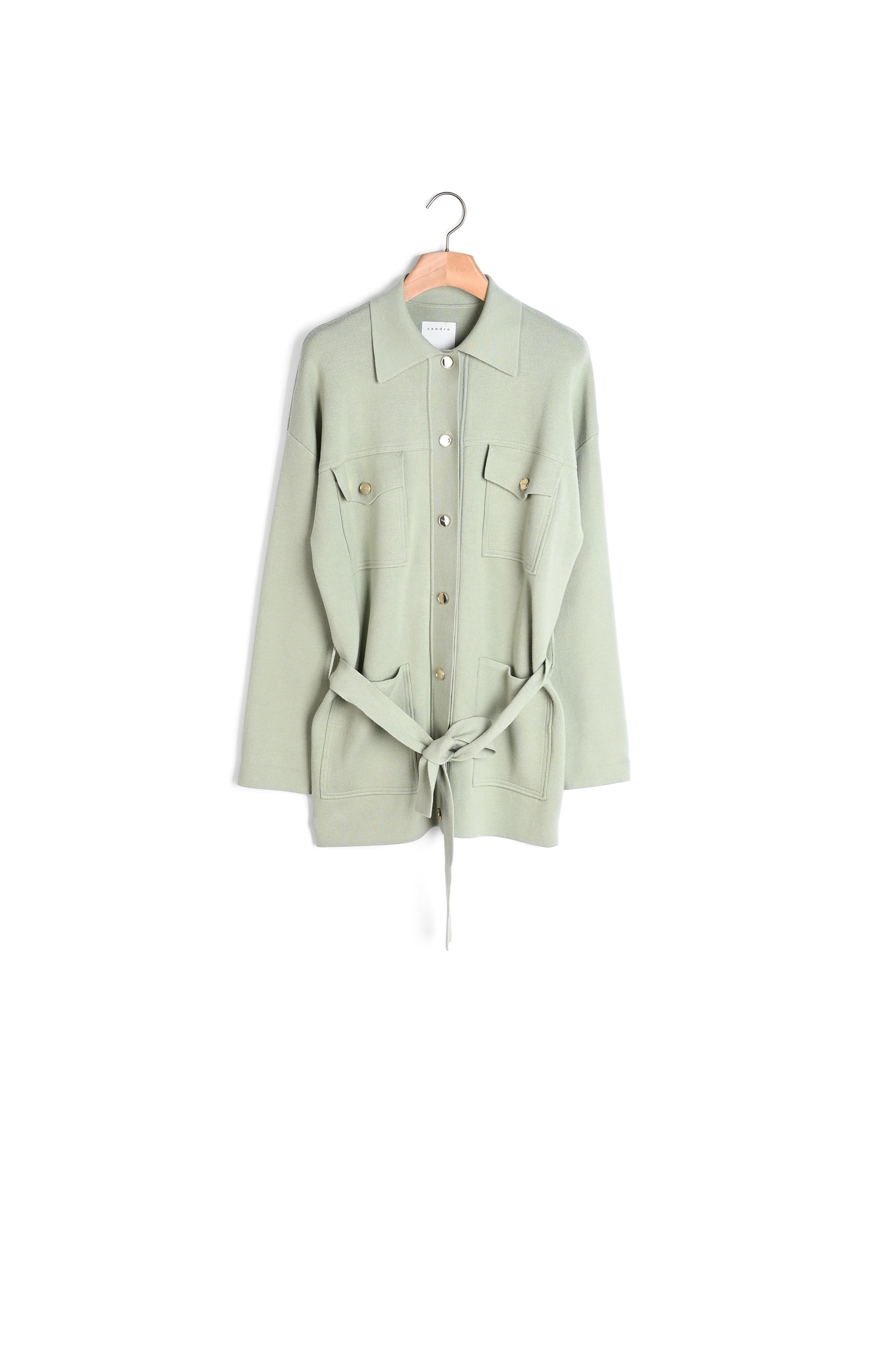 Cardi-coat oversize ceinturé Sandro seconde main