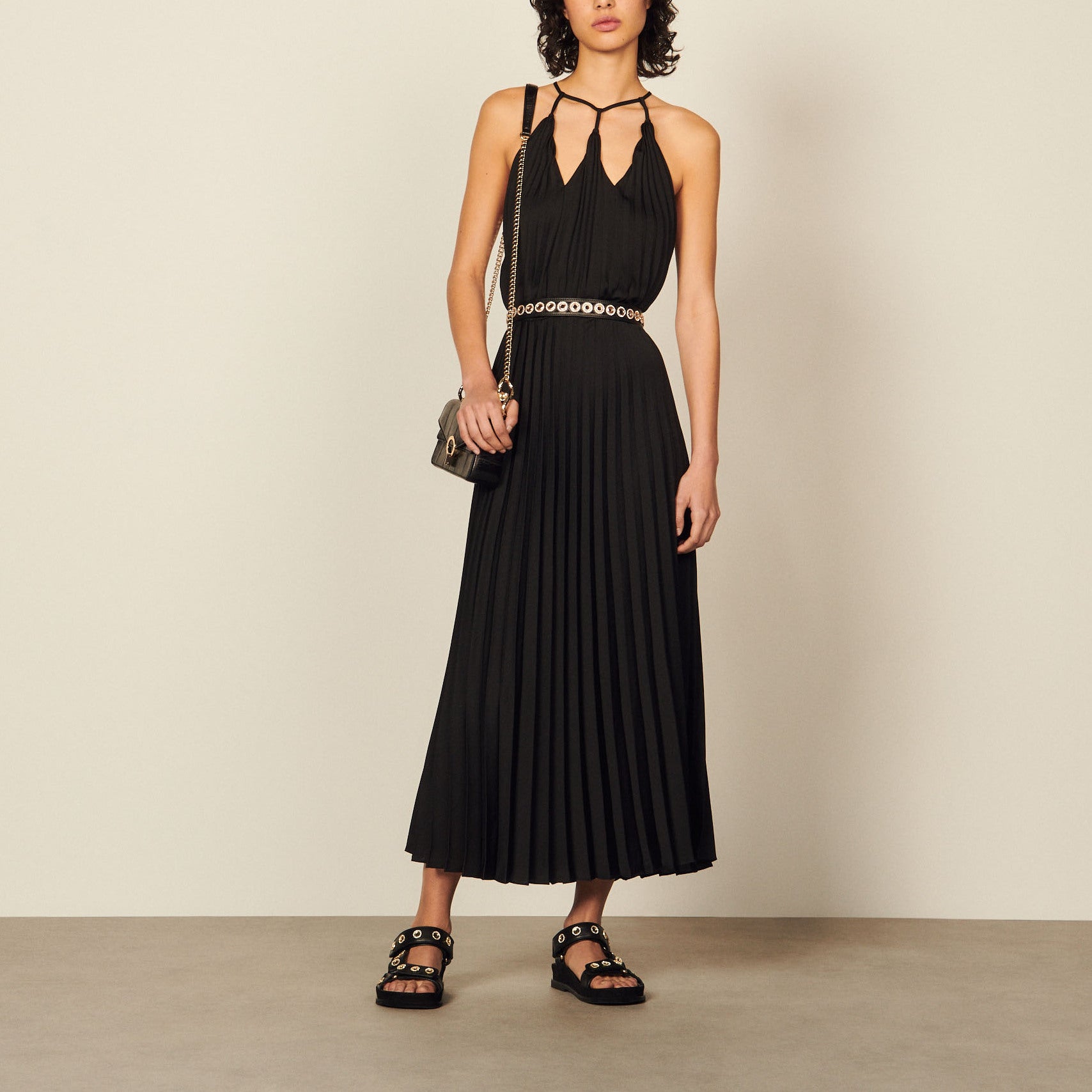 Robe longue plissée Sandro seconde main