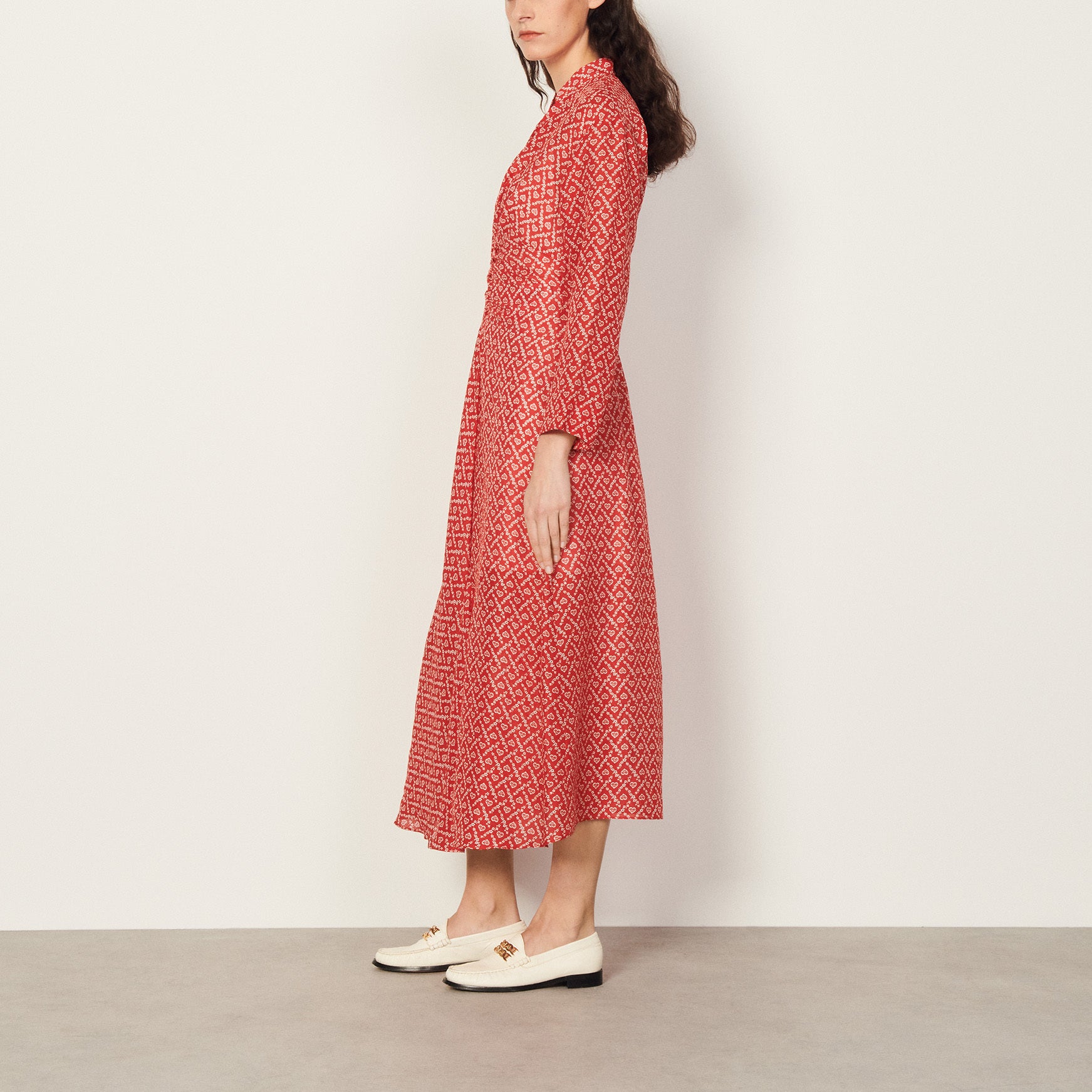 Robe longue imprimée Sandro seconde main