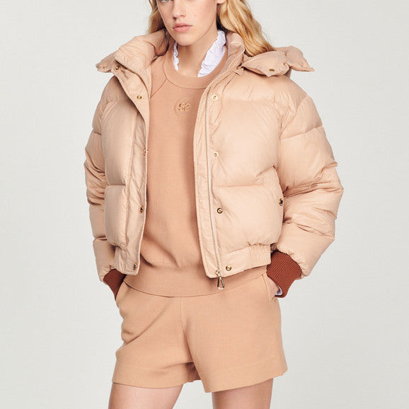 Doudoune courte à capuche Sandro seconde main