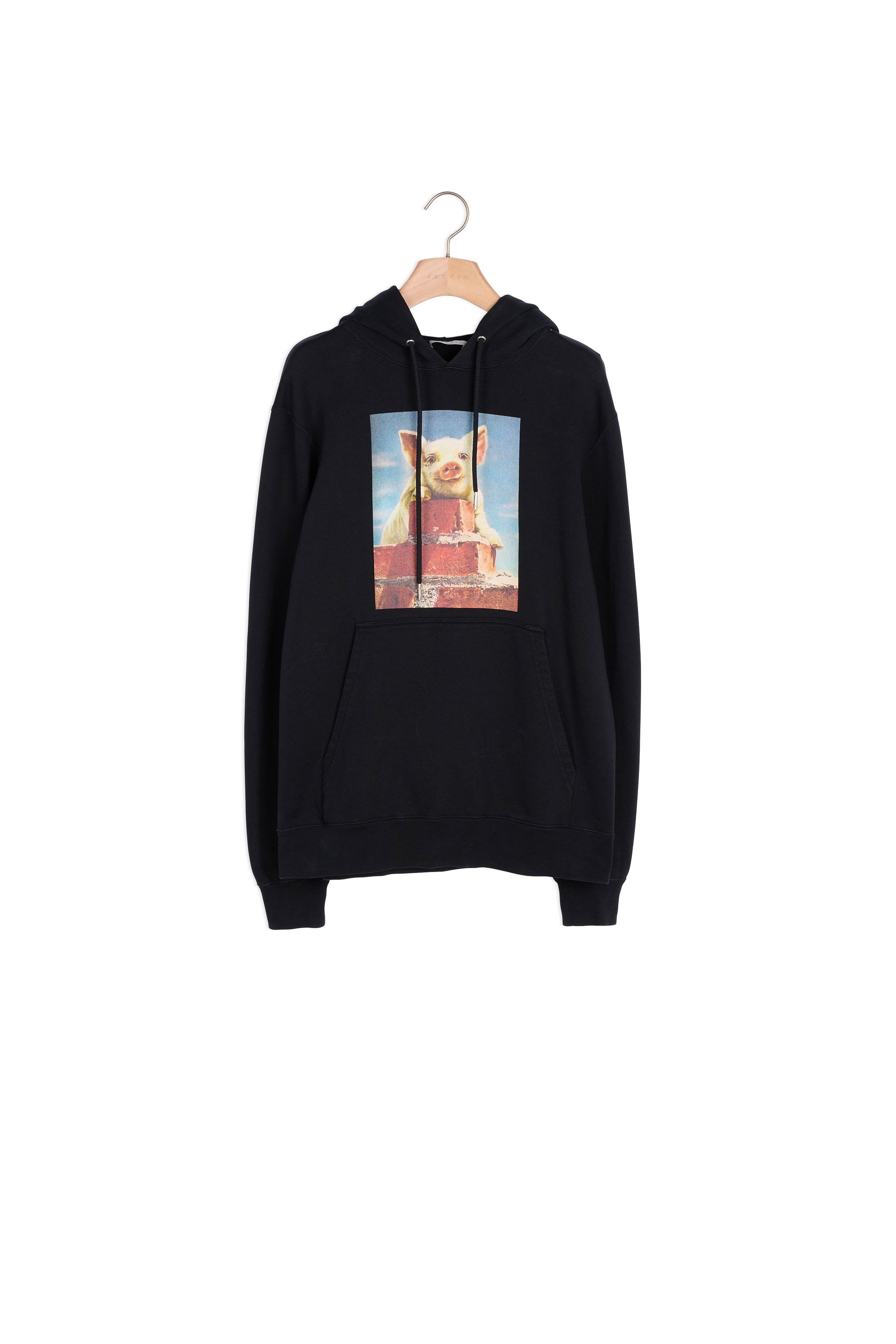 Hoodie en coton avec iconographie Sandro seconde main