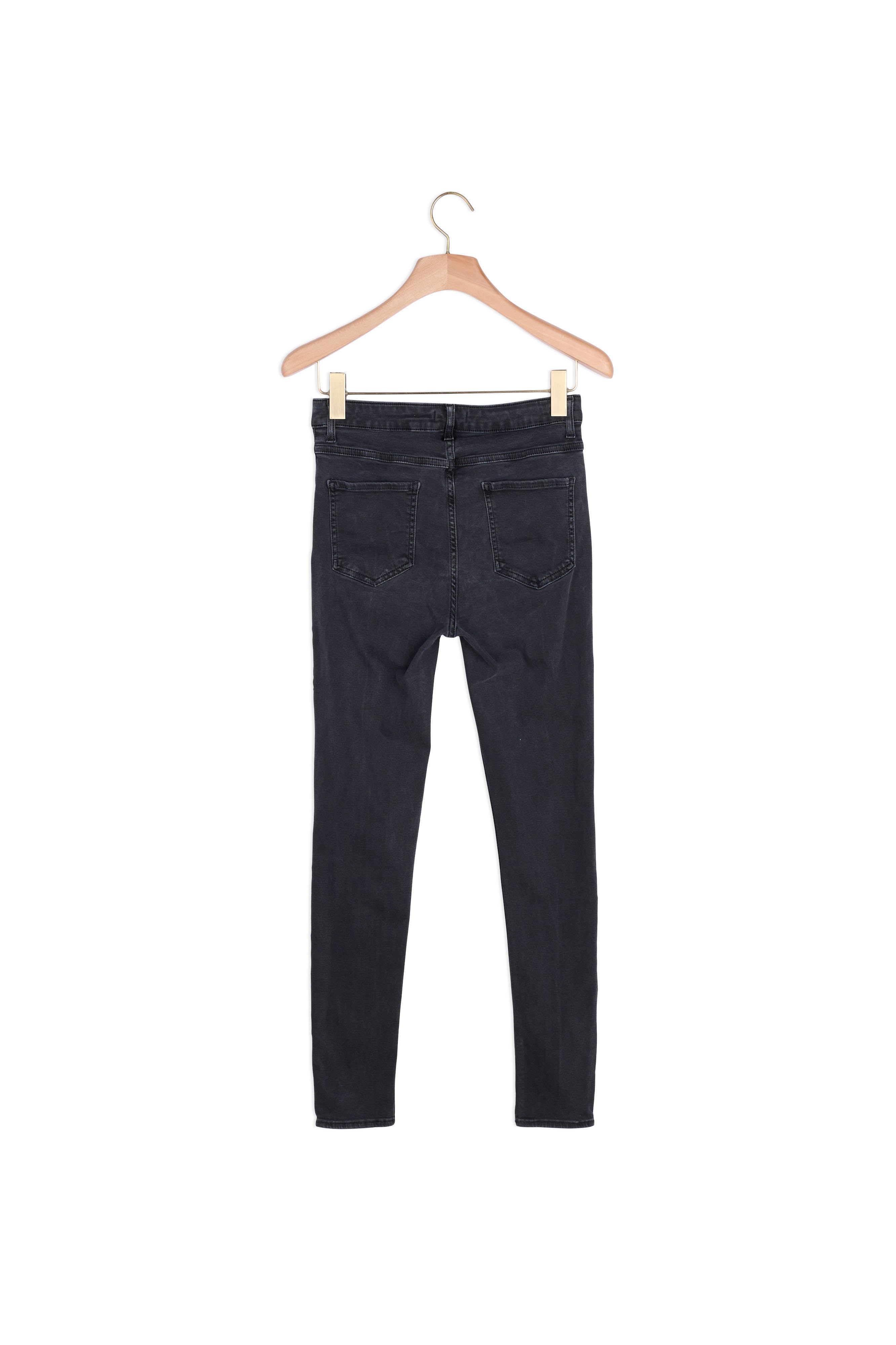 Jean noir délavé jeux de coutures Sandro seconde main