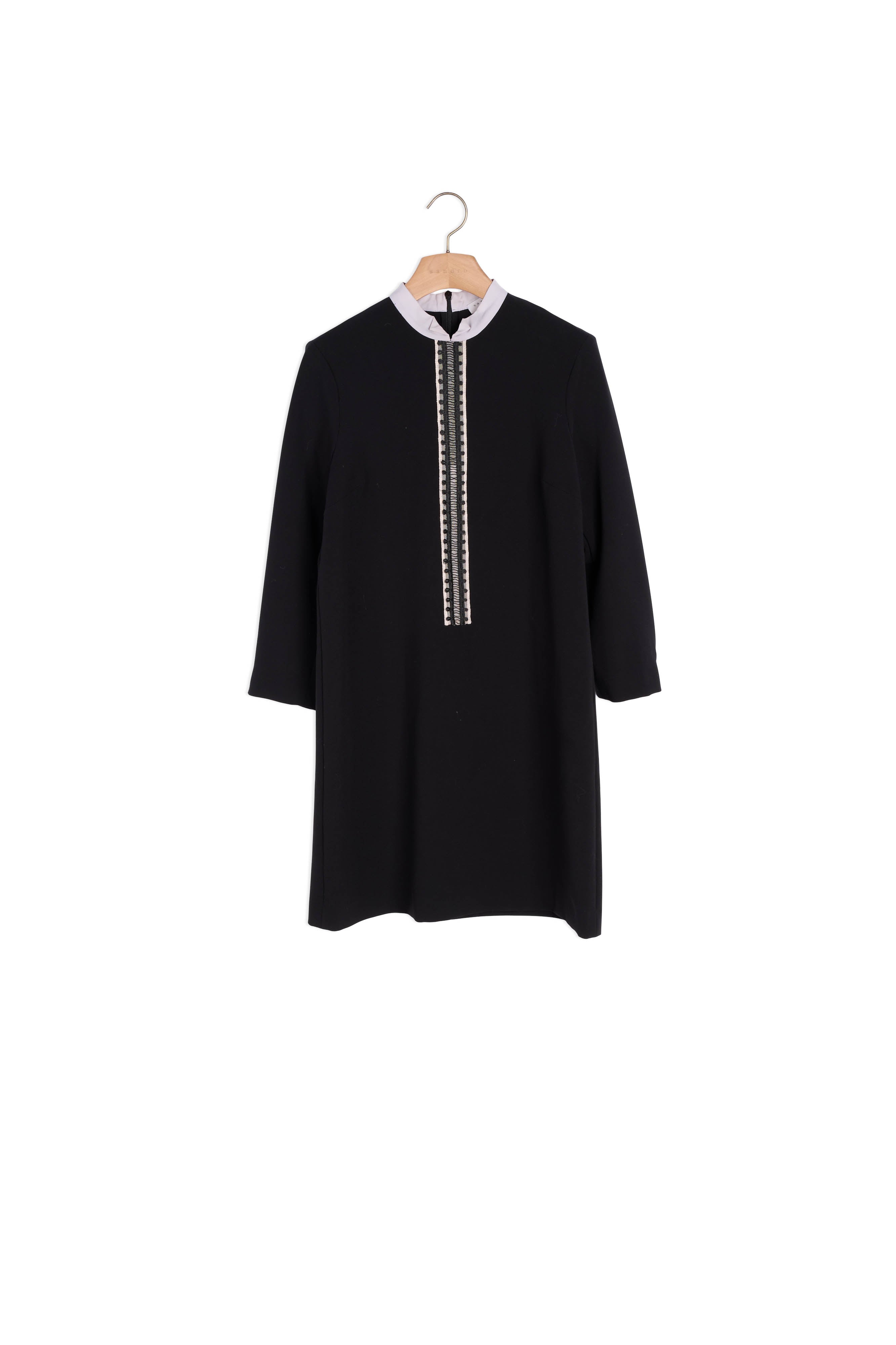 Robe à col chemise avec galon Sandro seconde main