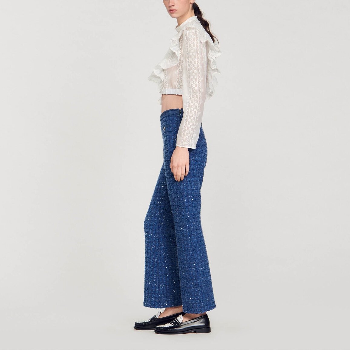 Pantalon en Maille fantaisie Sandro seconde main