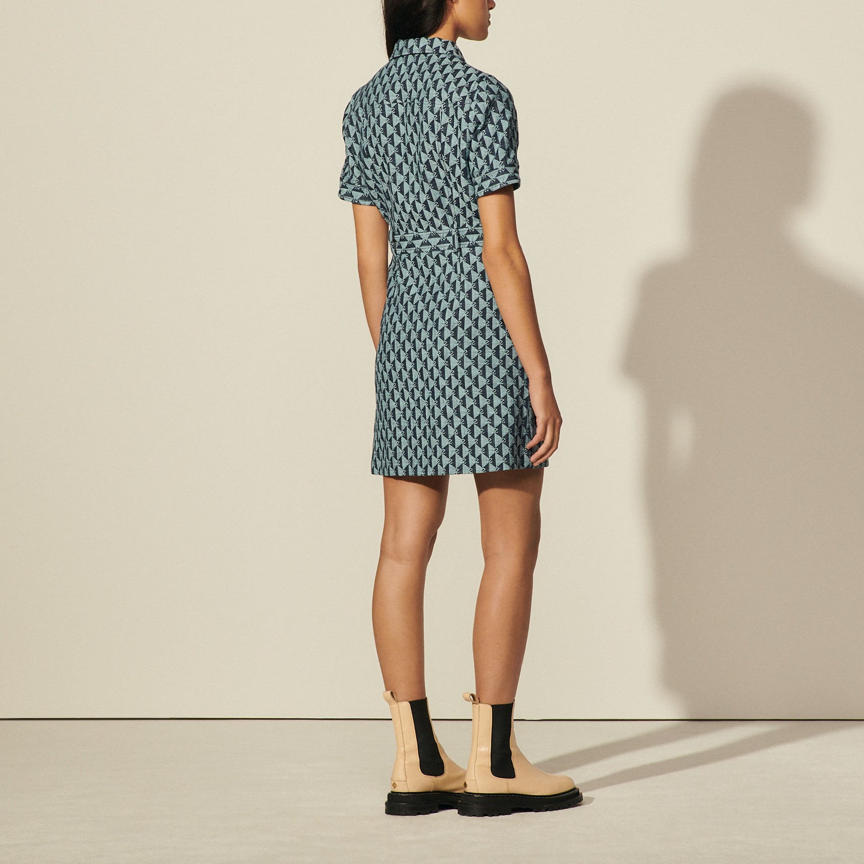 Robe en jacquard double S Sandro seconde main