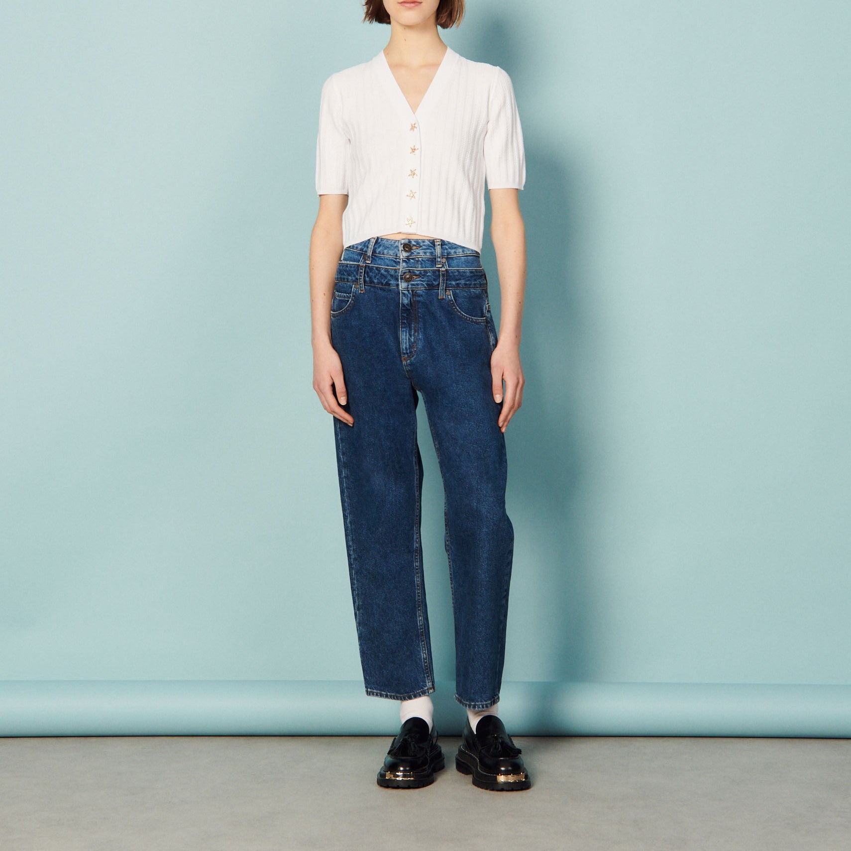 Pull à boutons fantaisie Sandro seconde main