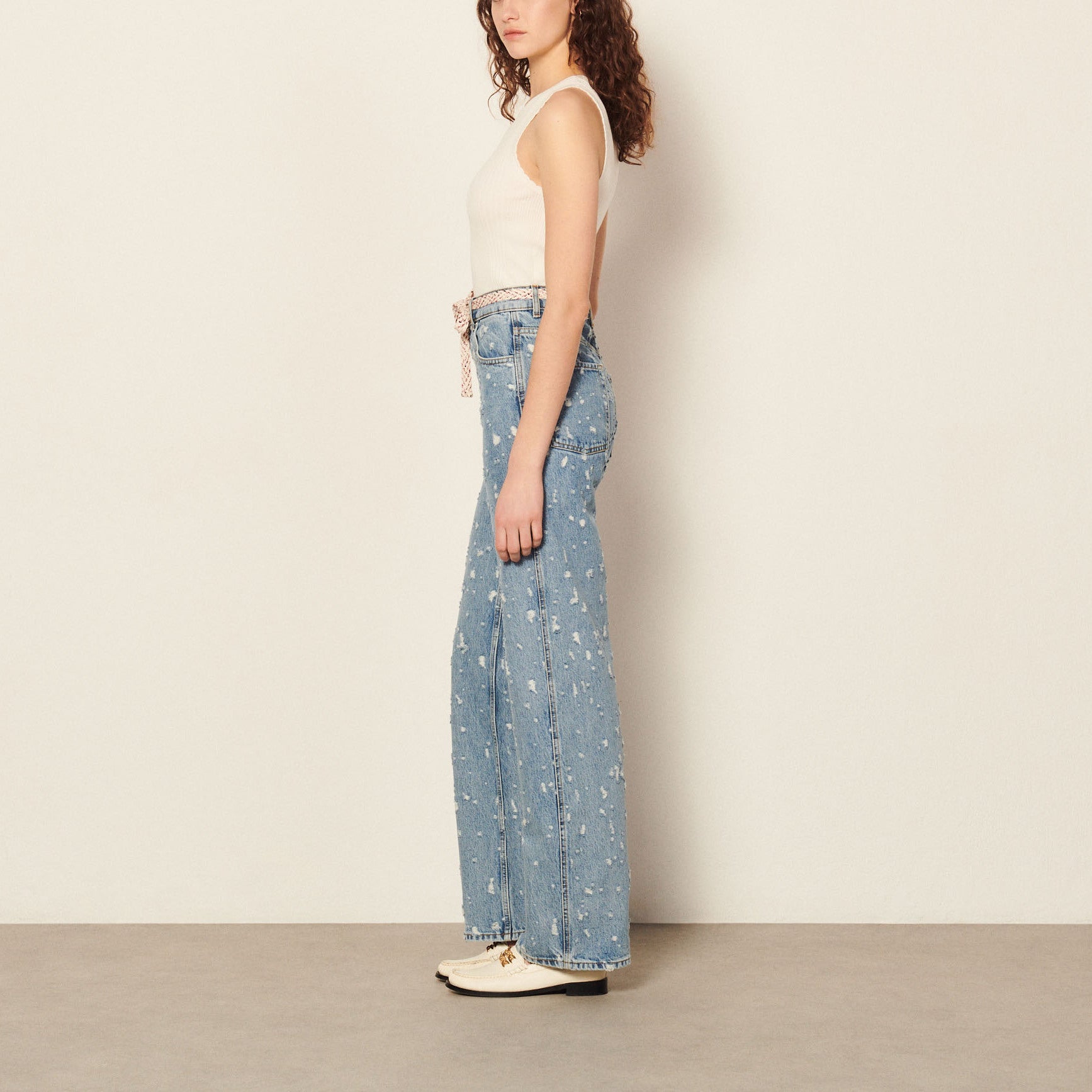 Jean effet déchiré Sandro seconde main