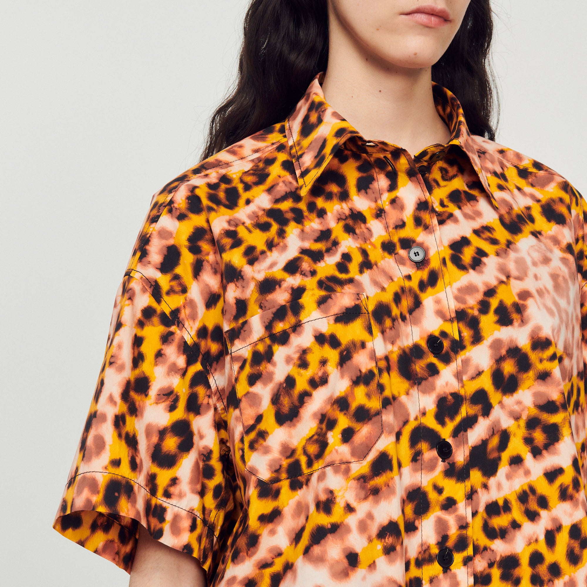 Chemise oversize léopard Sandro seconde main