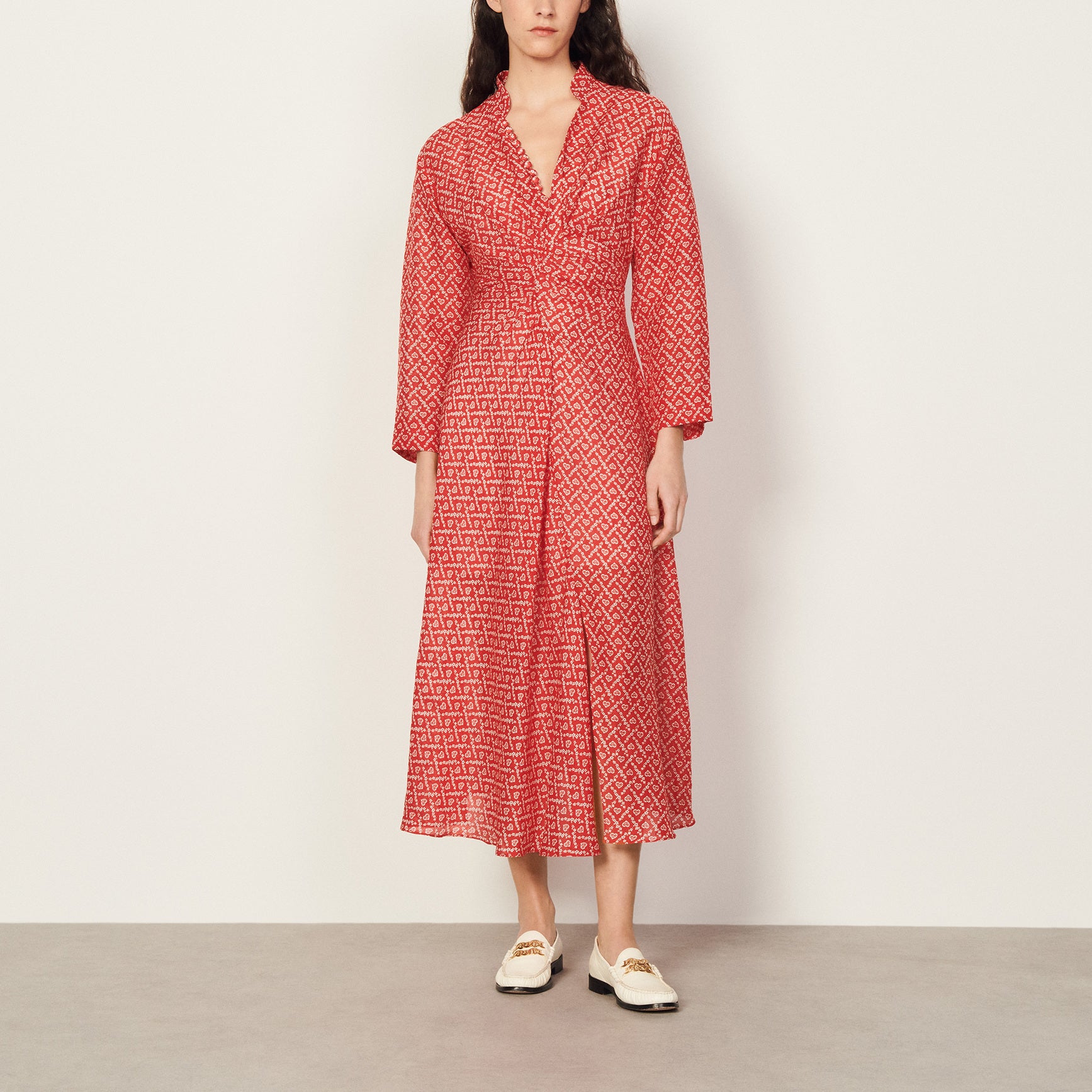 Robe longue imprimée Sandro seconde main