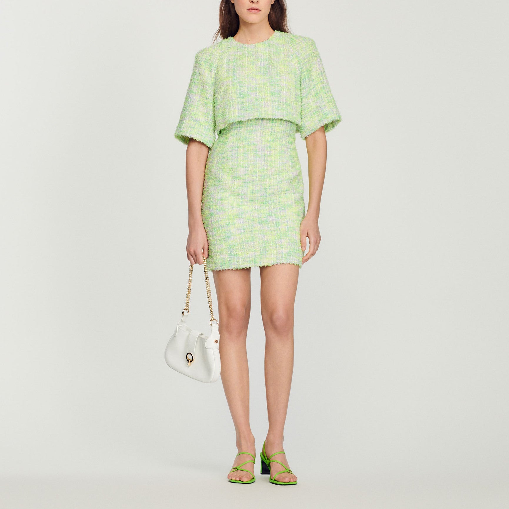 Robe courte en tweed Sandro seconde main