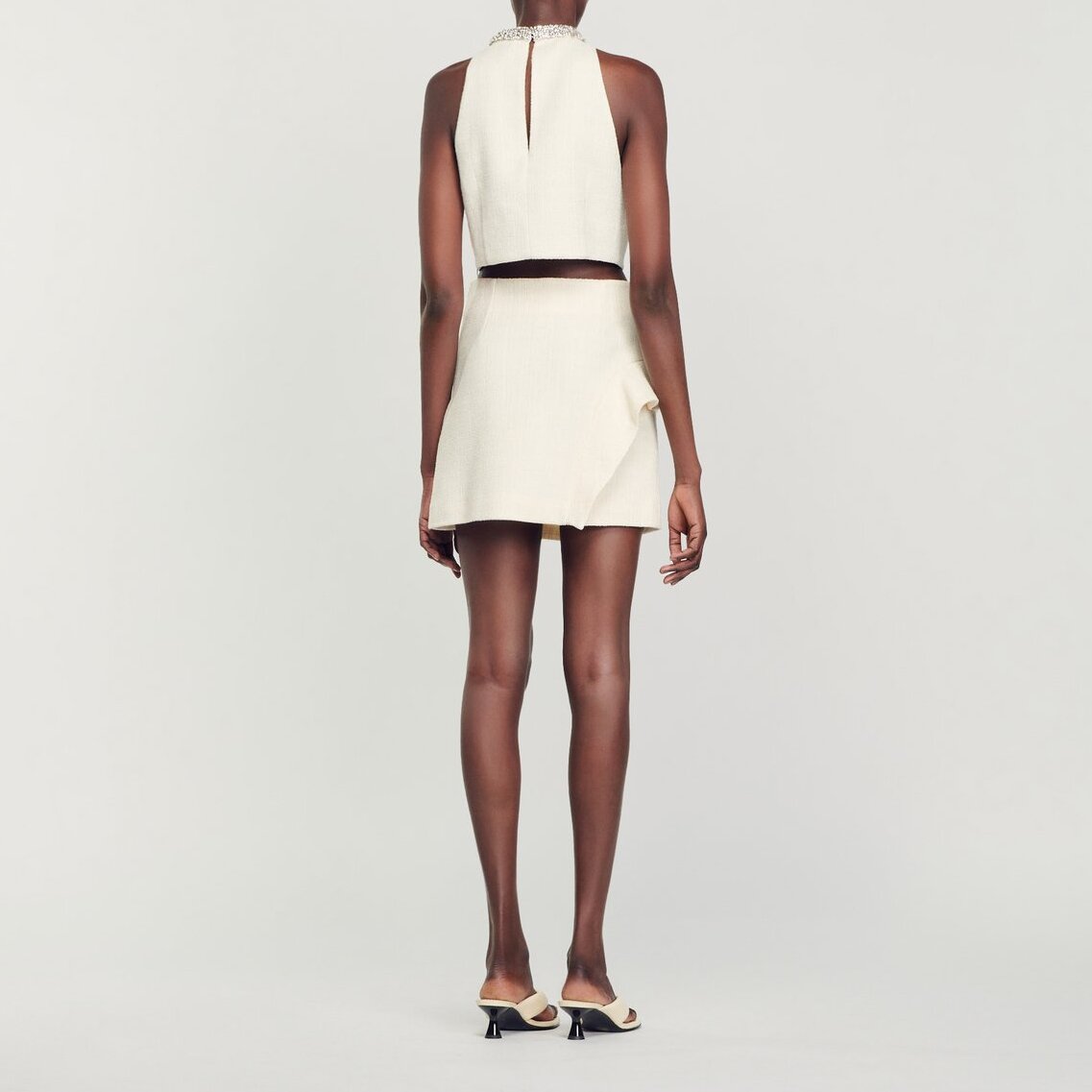 Jupe courte à volant Sandro seconde main