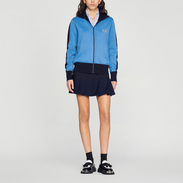 Cardigan court bicolore Sandro seconde main