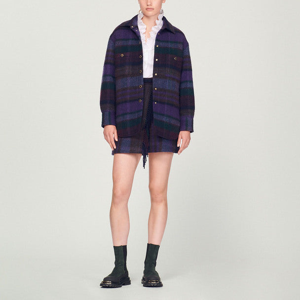 Manteau surChemise à carreaux Sandro seconde main