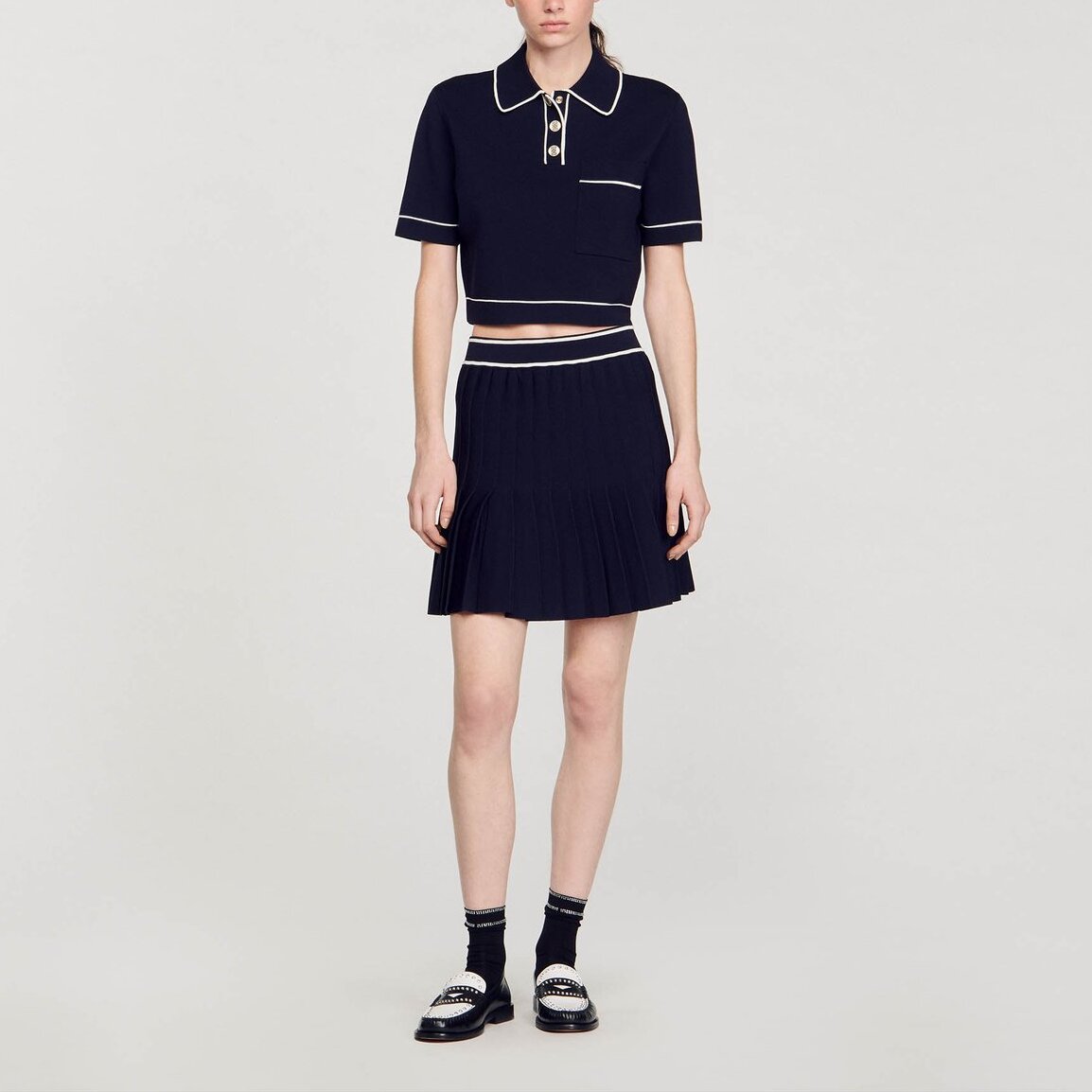 Pull court col polo Sandro seconde main