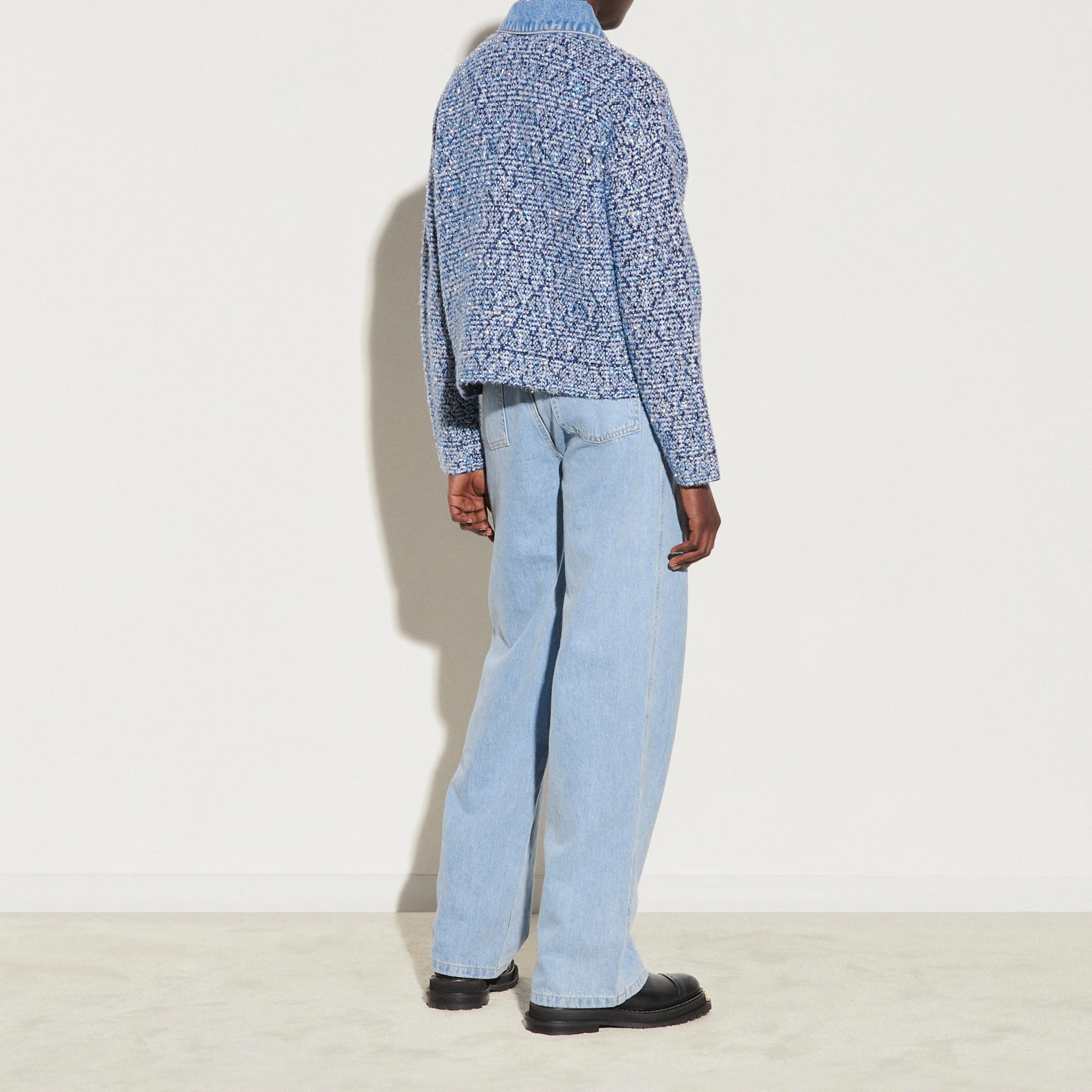 Blouson court en Maille fantaisie Sandro seconde main