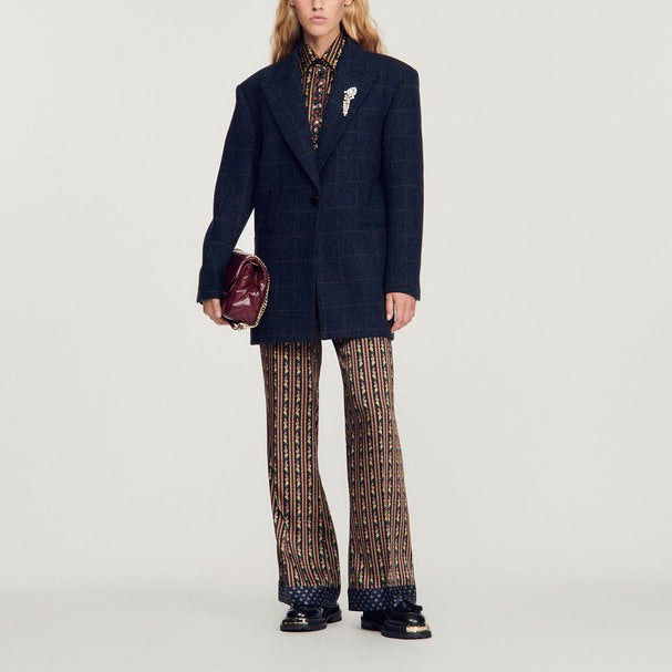 Veste de tailleur à carreaux Sandro seconde main