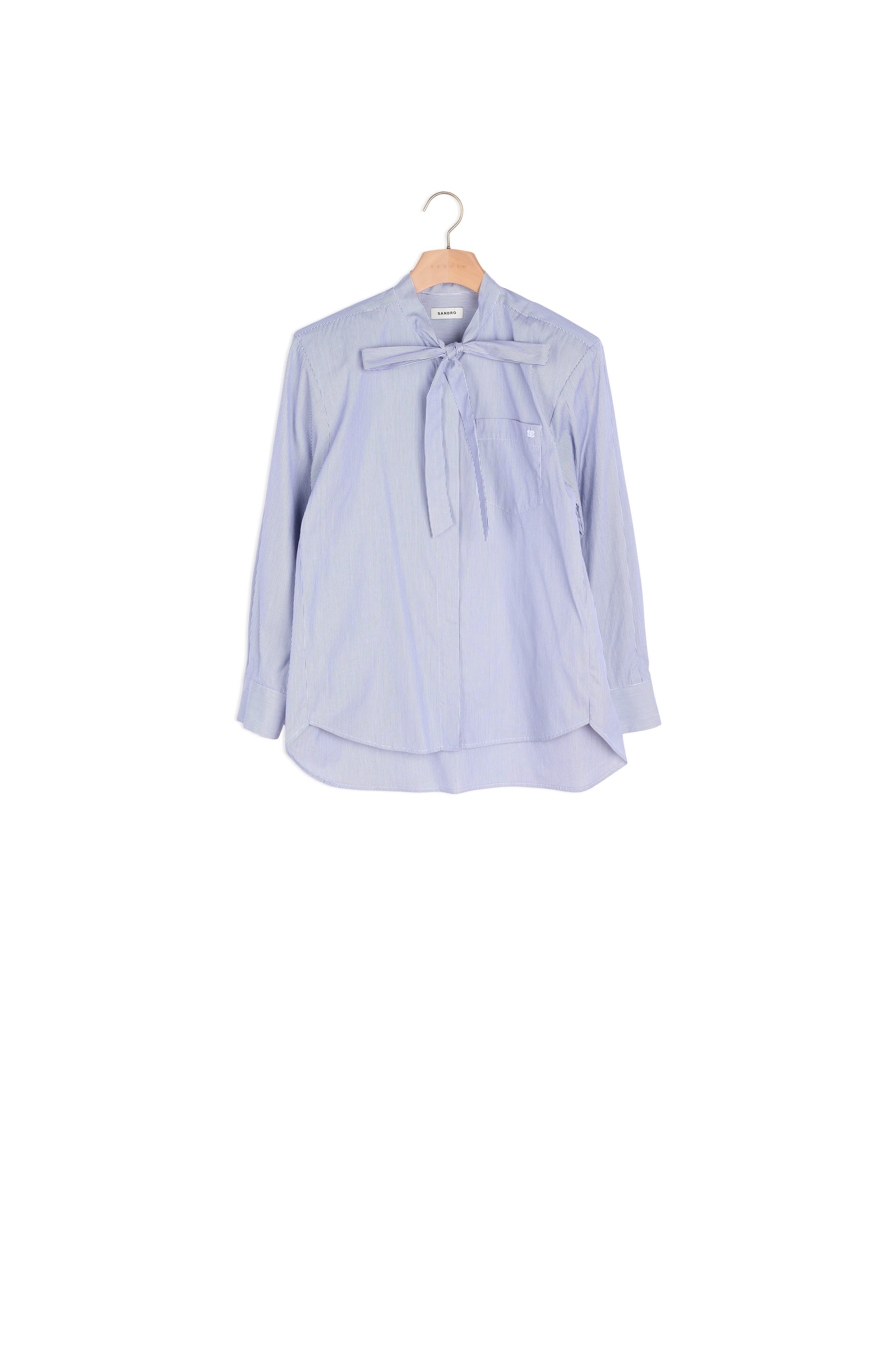 Chemise à col lavallière Sandro seconde main