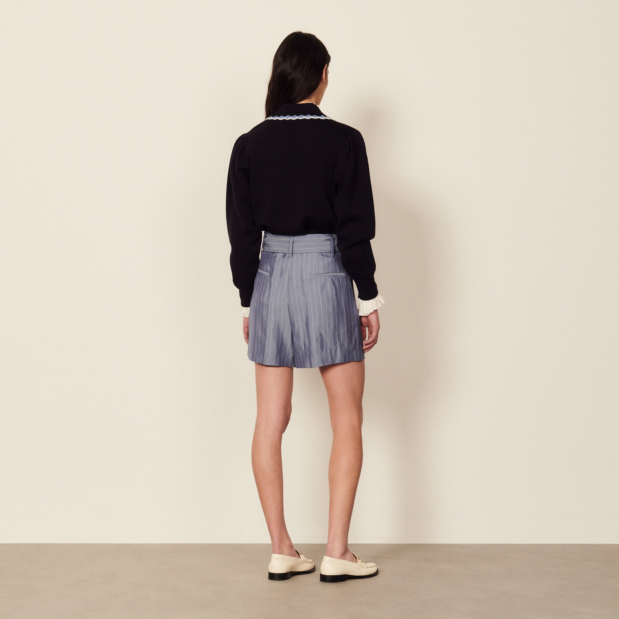 Short rayé Sandro seconde main