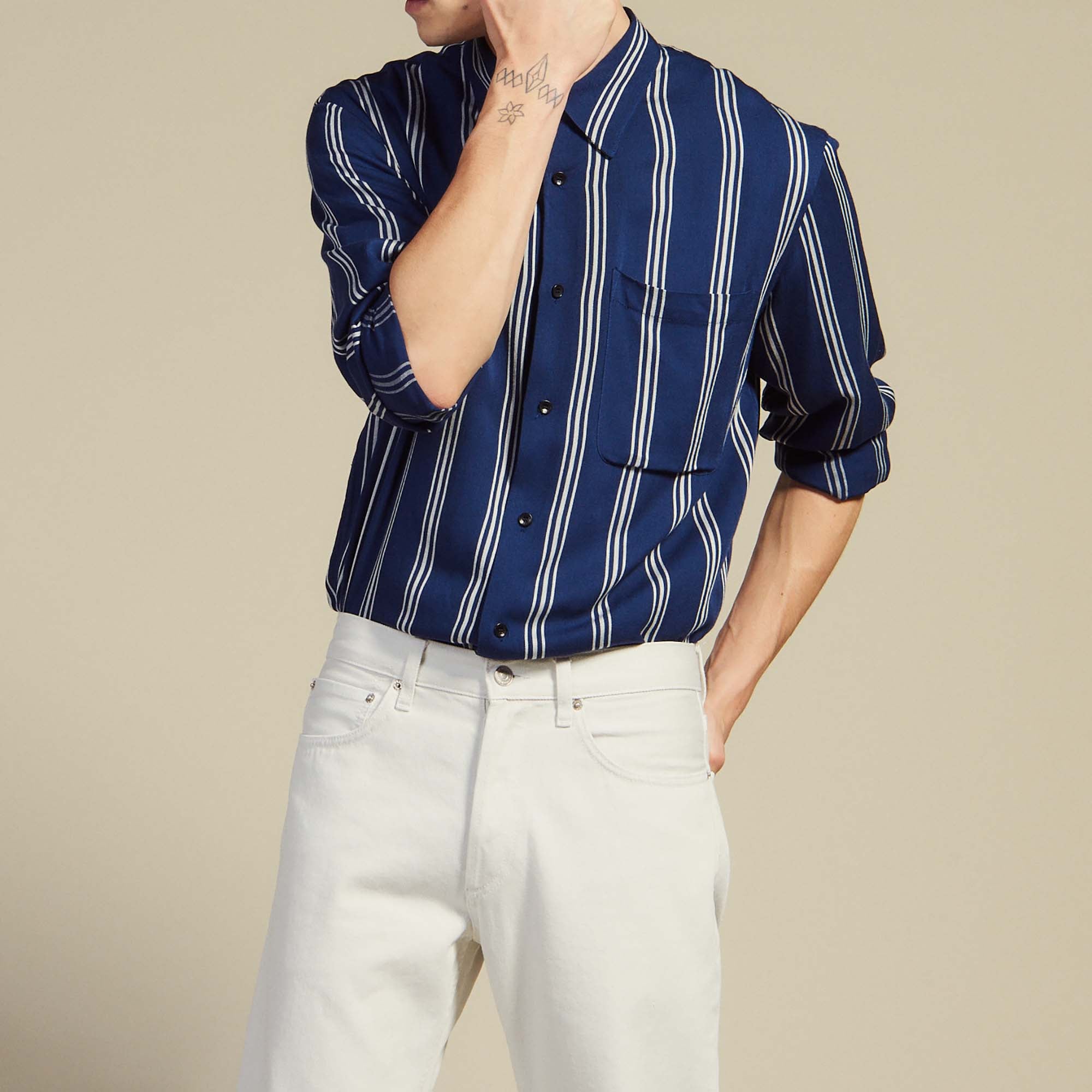 Chemise rayée manches longues Sandro seconde main